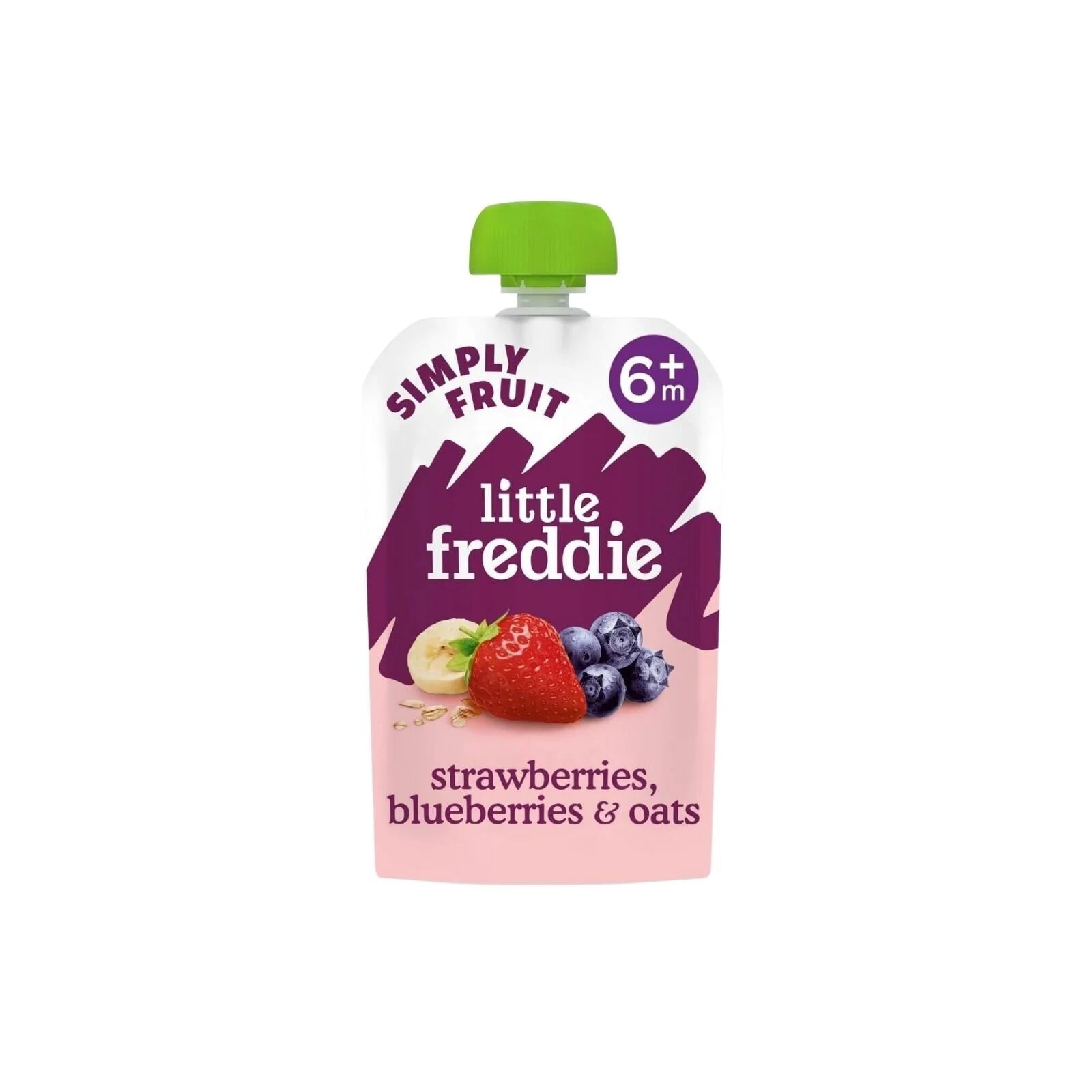 Little Freddie Organic Strawberries Blueberries & Oats Baby Food Pouch 6+ months 100g - ebebek - Black Friday