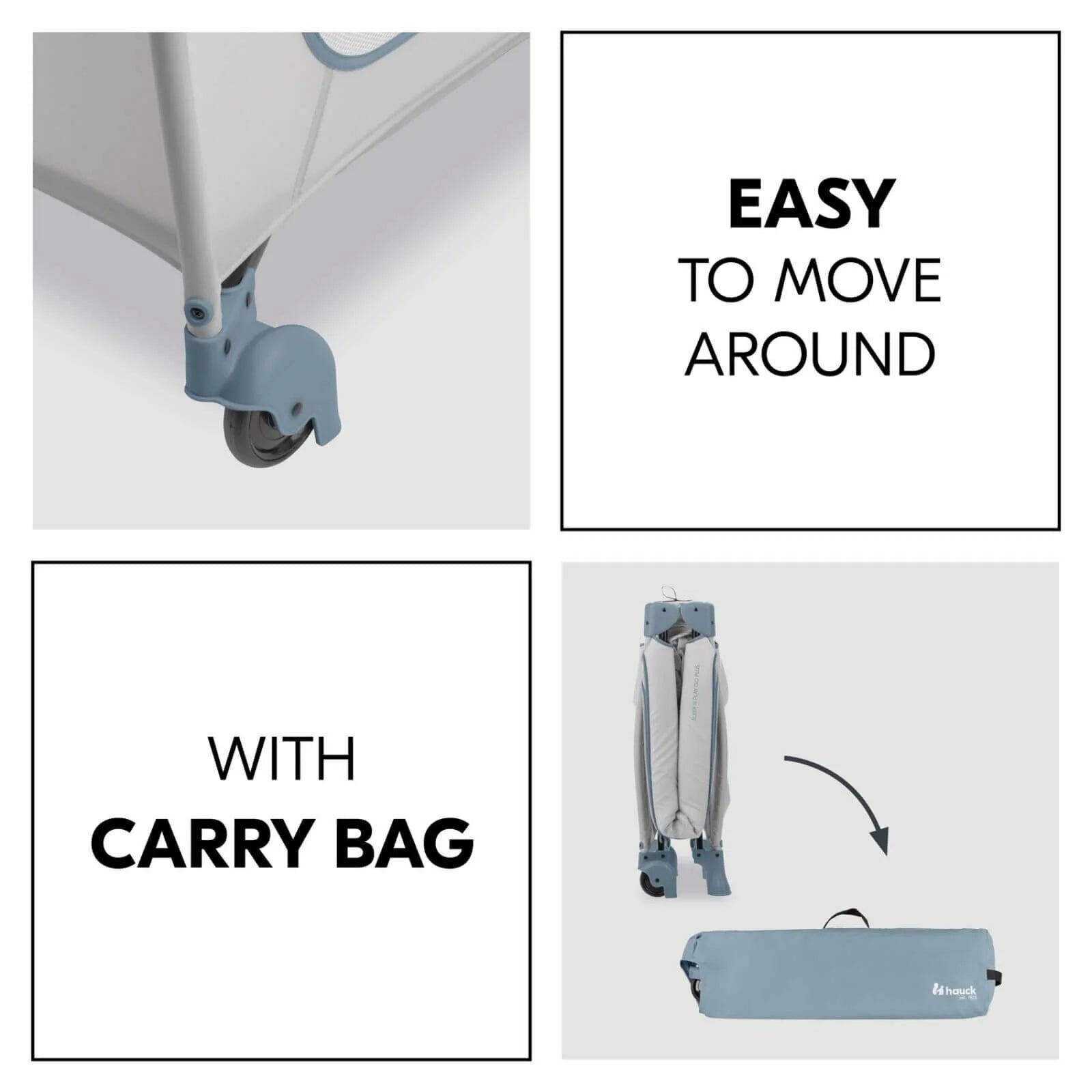 Hauck Sleep N Play Go Plus - Dusty Blue - ebebek - Black Friday