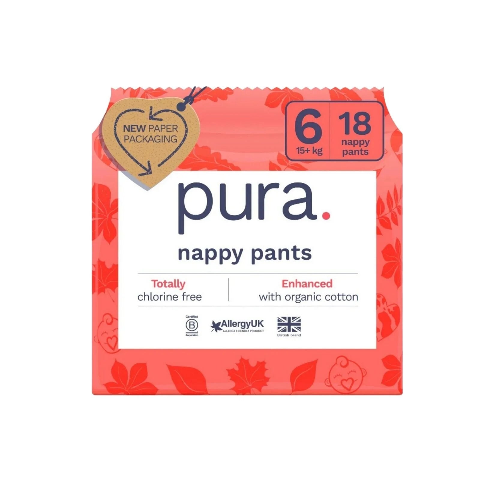Pura Eco Nappy Pants Size 6 - 18 nappies - ebebek - Black Friday