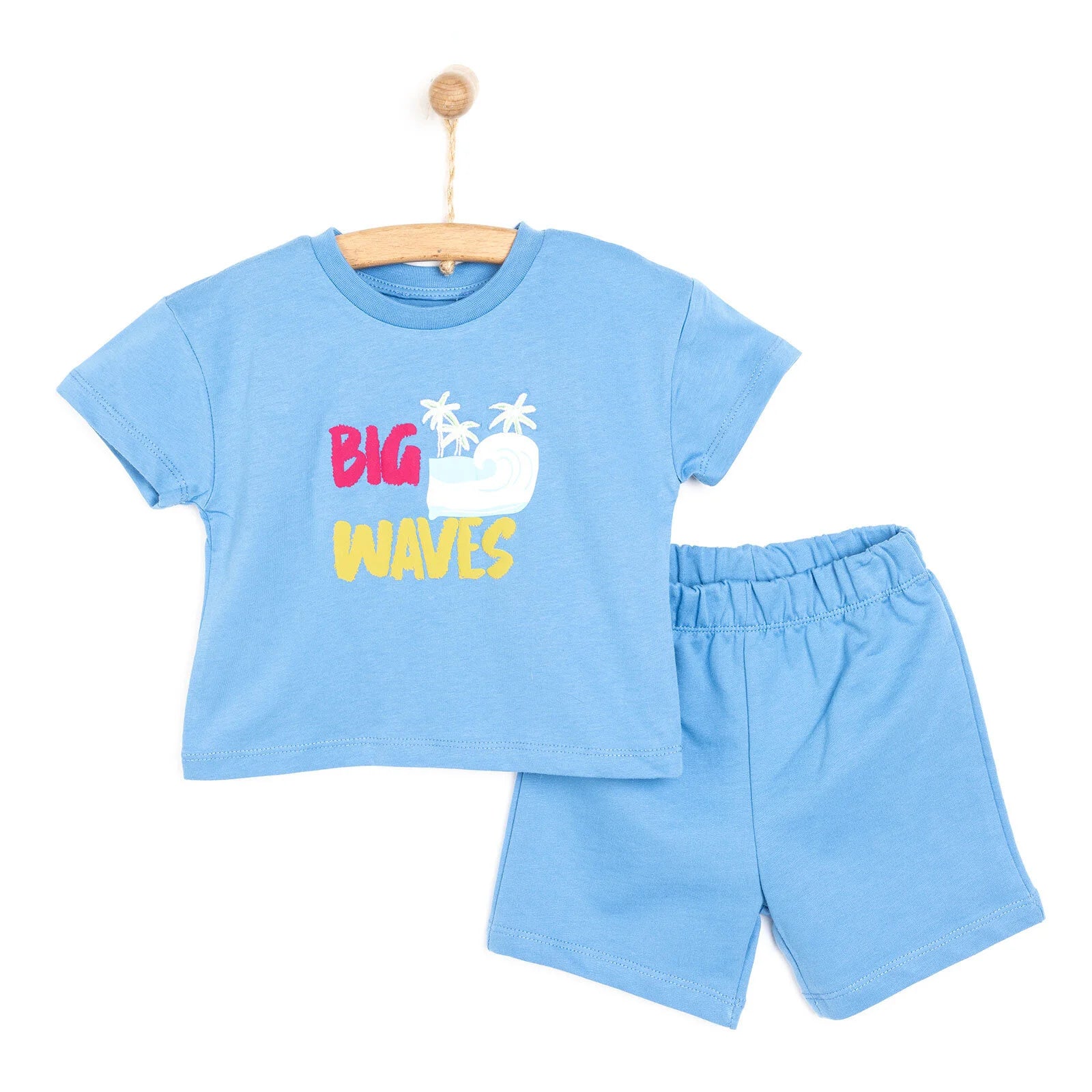 HelloBaby Motto Boy Boy Tshirt - Short - Blue - ebebek - Black Friday