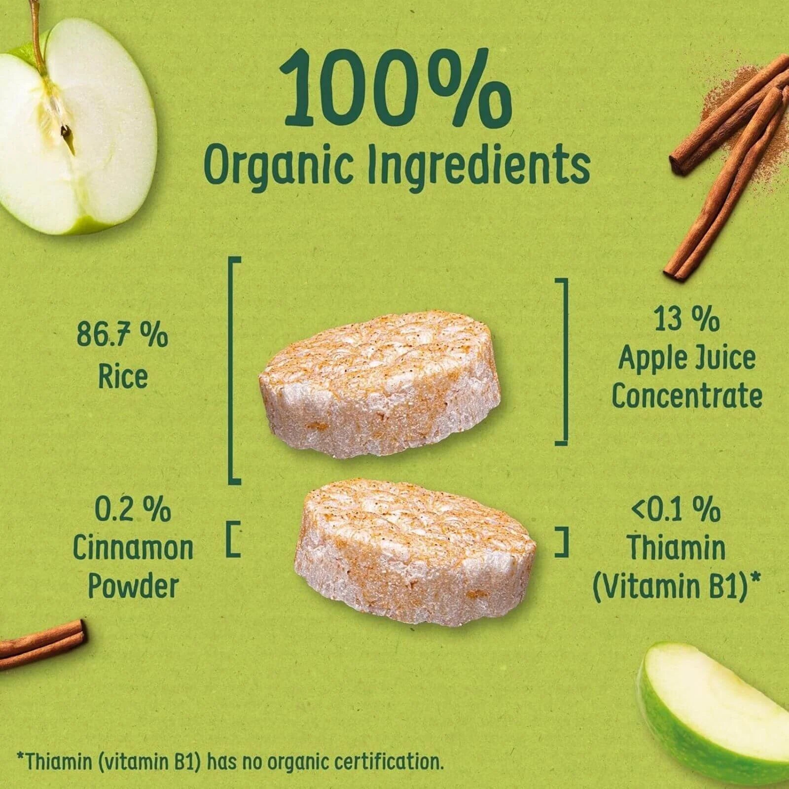 Organix Apple Rice Cake Clouds 7+ months 40g - ebebek - Black Friday