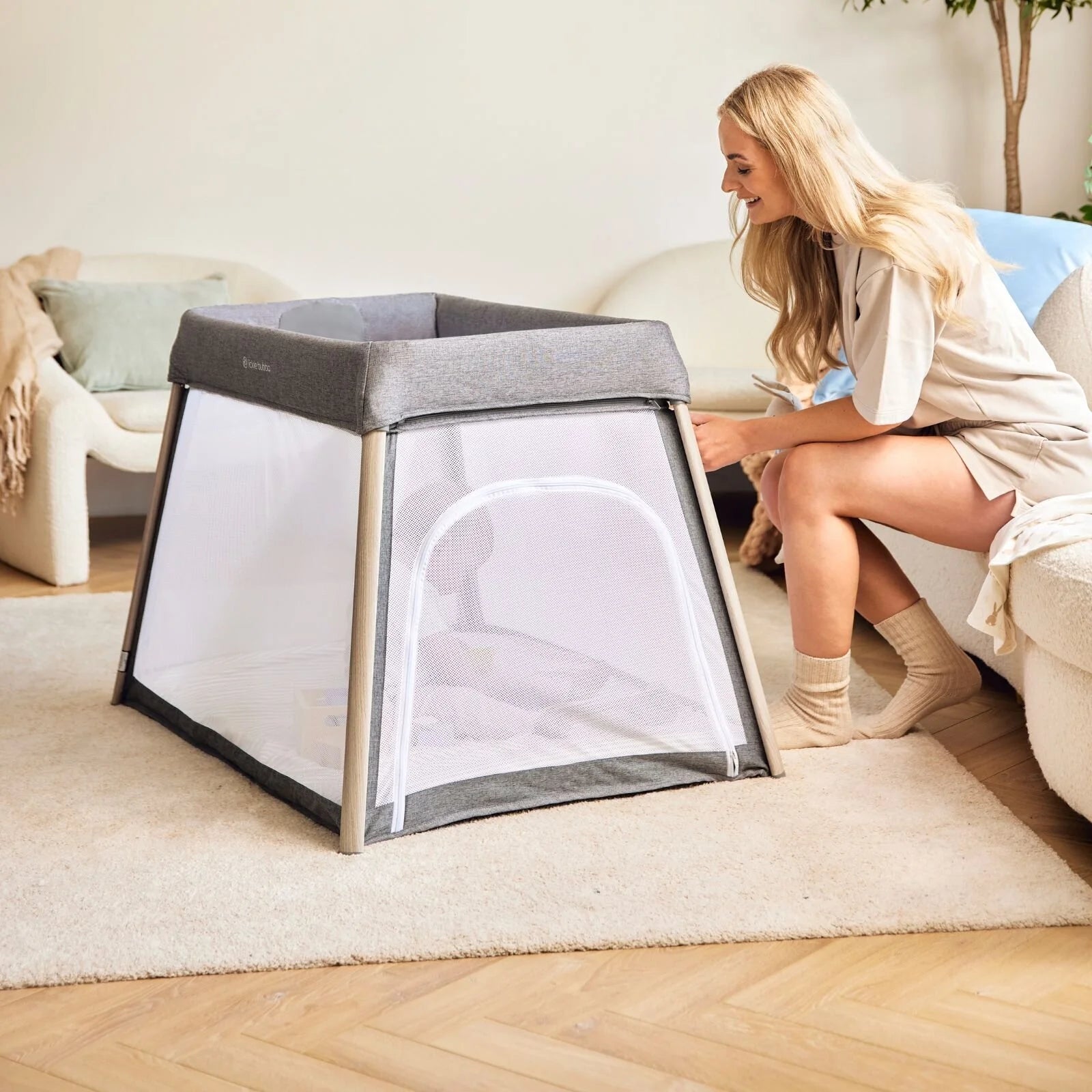 Ickle Bubba Scout 3 - in - 1 Travel Crib Cot & Playpen - Ash Grey - ebebek - Black Friday