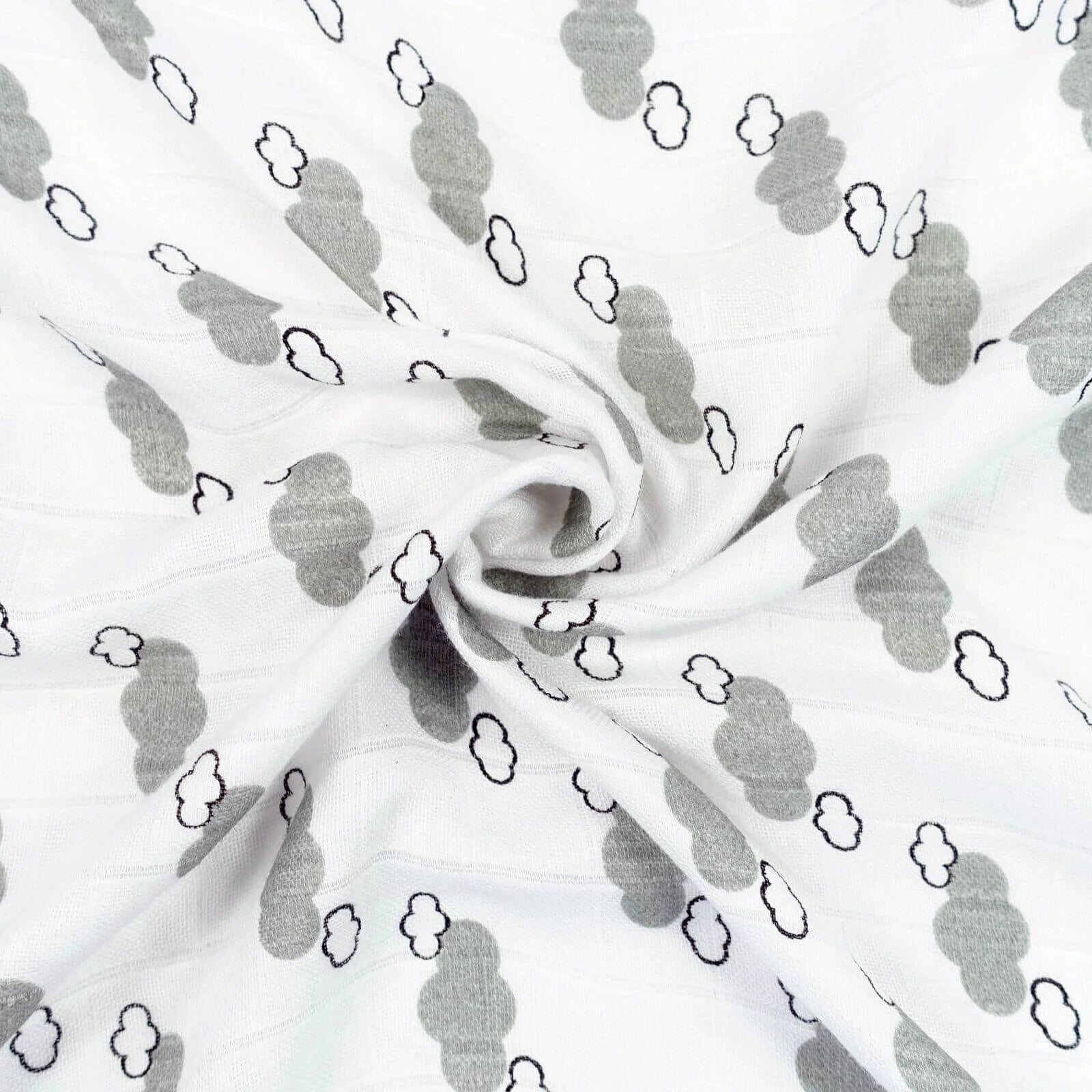 MuslinZ Bamboo/Organic Cotton Muslin Swaddle 120x120cm - Grey Cloud - ebebek - Black Friday