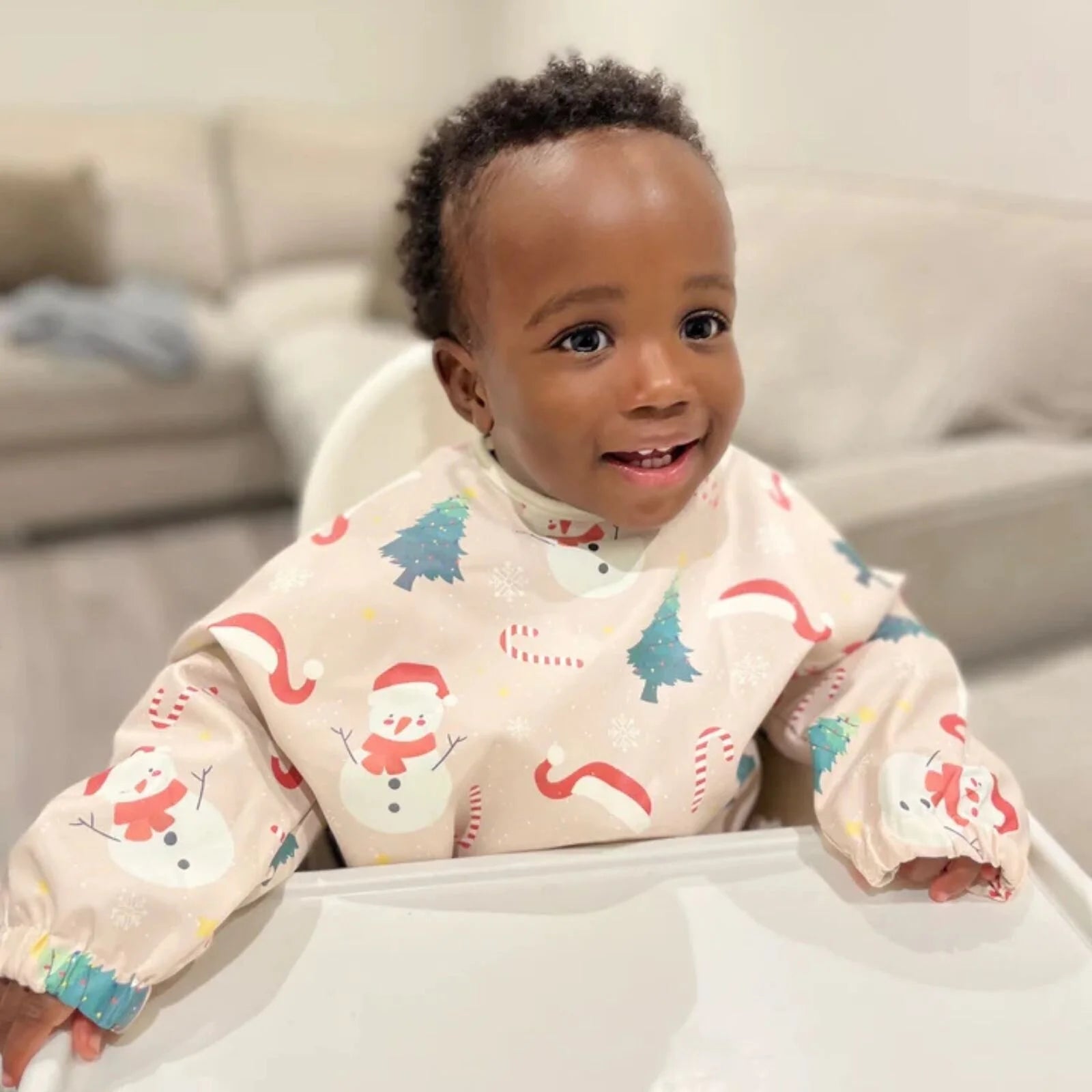 BLW Essentials Waterproof Christmas Long Sleeved Coverall Bib - ebebek - Black Friday