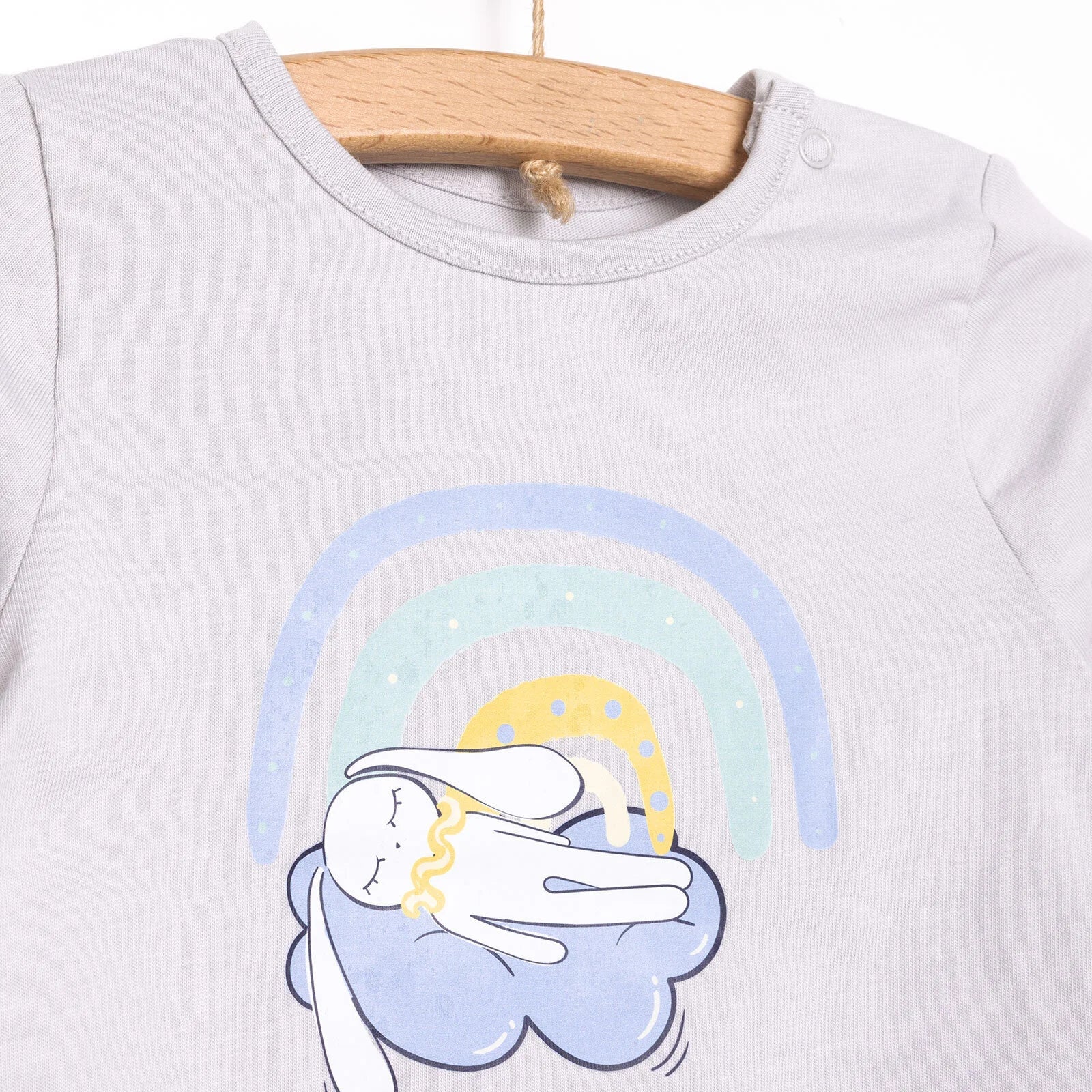 HelloBaby Long Sleeve Pyjamas - Light Grey - ebebek - Black Friday