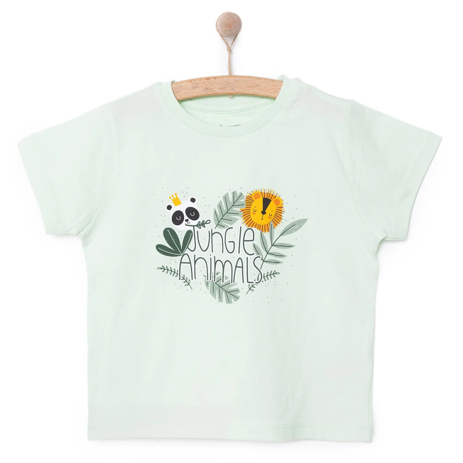 HelloBaby Basic Boy Jungle Animals Tshirt - Light Green - ebebek - Black Friday