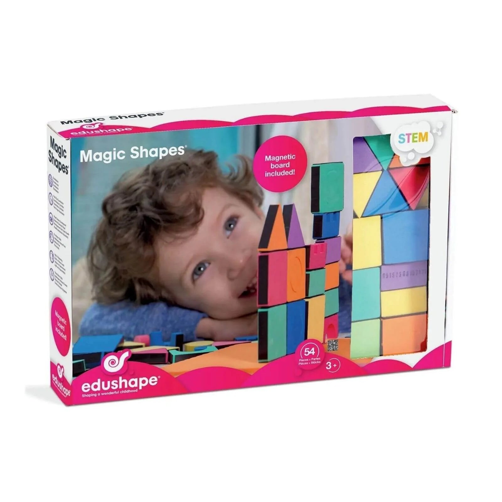 Edushape Magnetic Shapes with Board, 54 pcs - ebebek - Black Friday