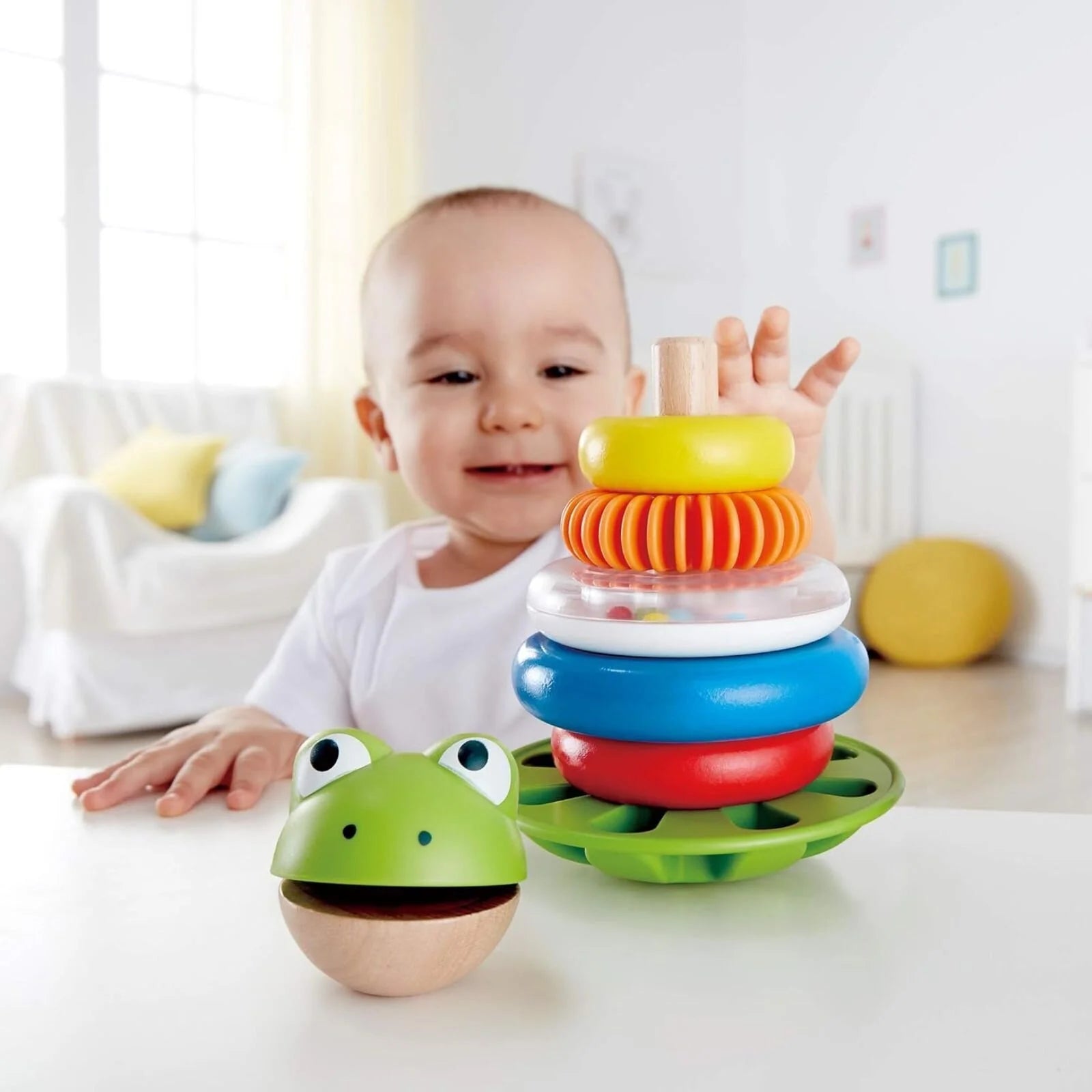 Hape Mr Frog Stacking Rings - ebebek - Black Friday
