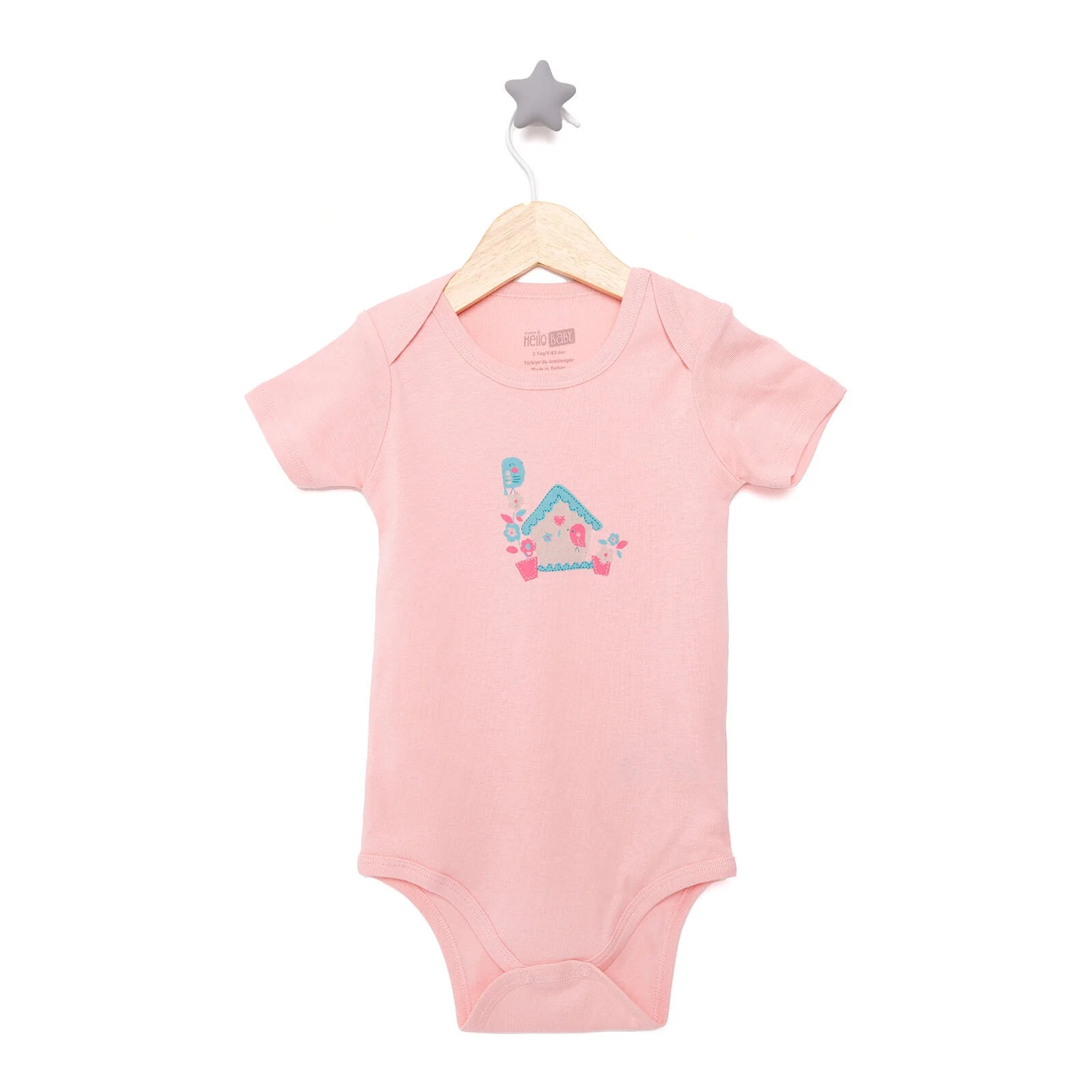 HelloBaby Baby Boy Short Sleeve Body - Light Pink - ebebek - Black Friday