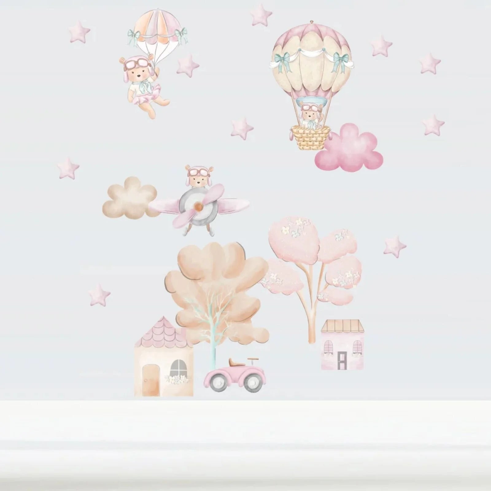 Live Vida Tilly Bear Adventures Large Wall Stickers - ebebek - Black Friday