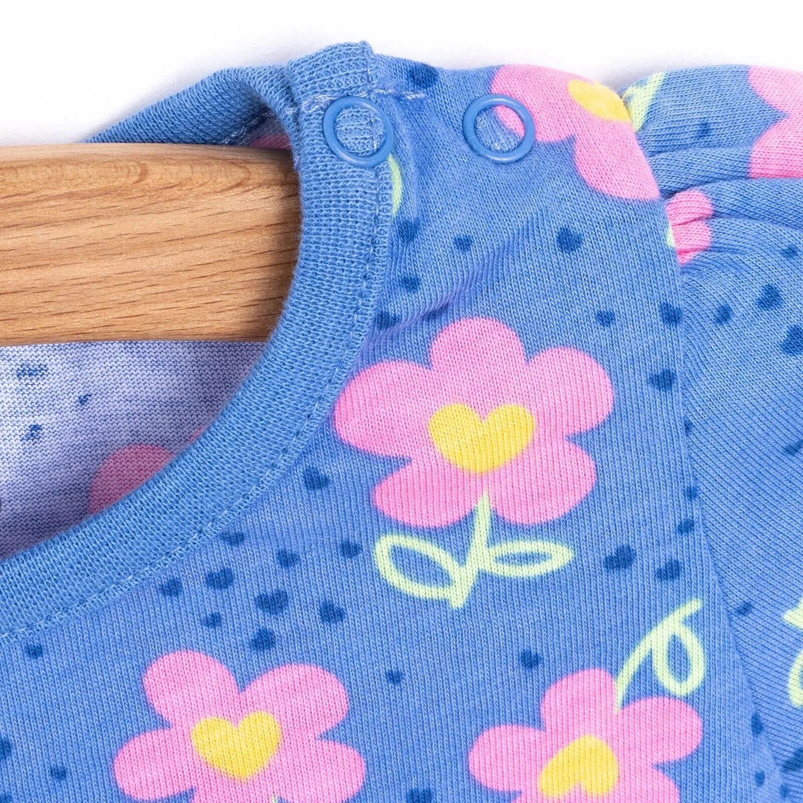 HelloBaby Baby Girl Basic Pink Daisy Printed Tshirt - Blue - ebebek - Black Friday