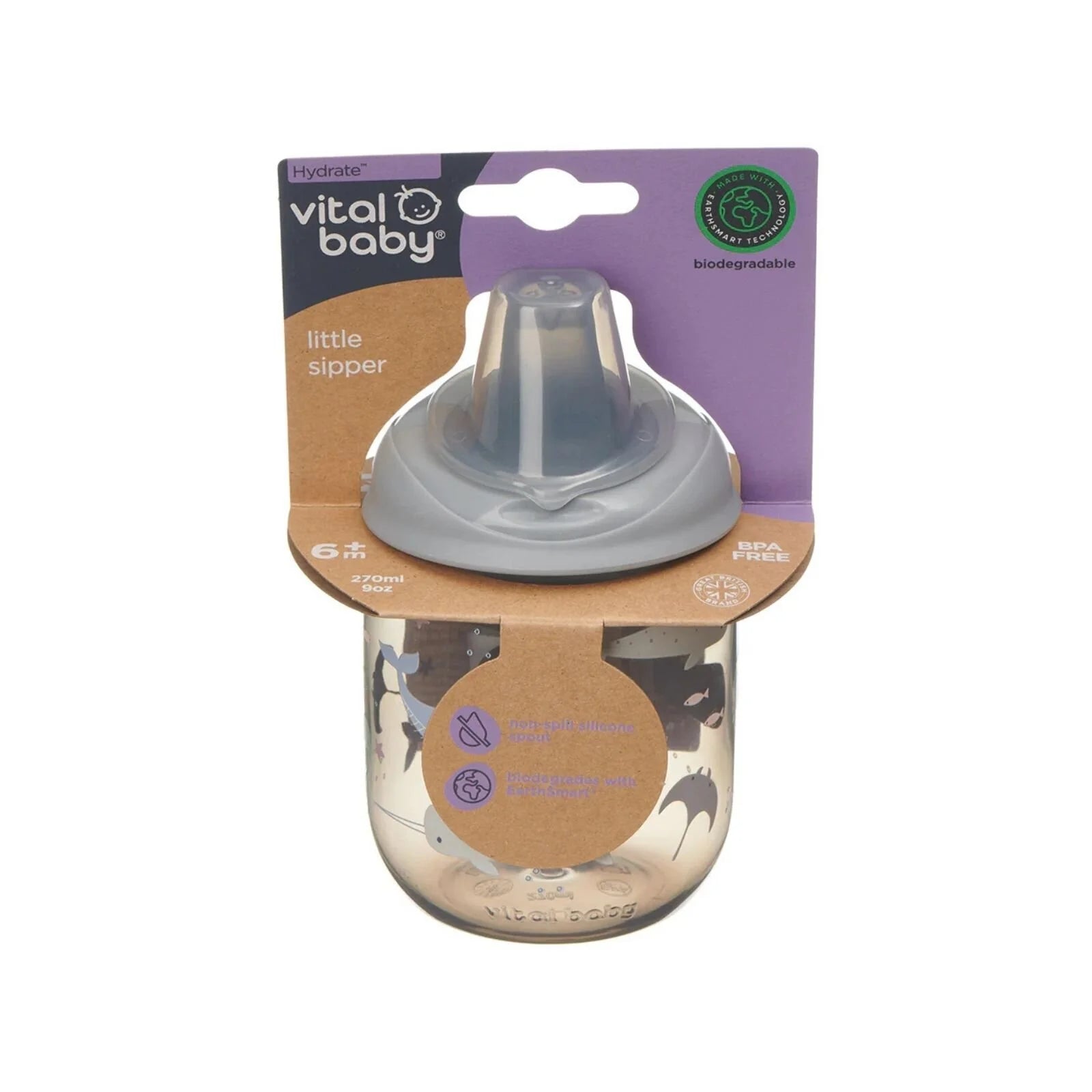 Vital Baby Hydrate Sipper Cup 270ml - Natural Storm - ebebek - Black Friday