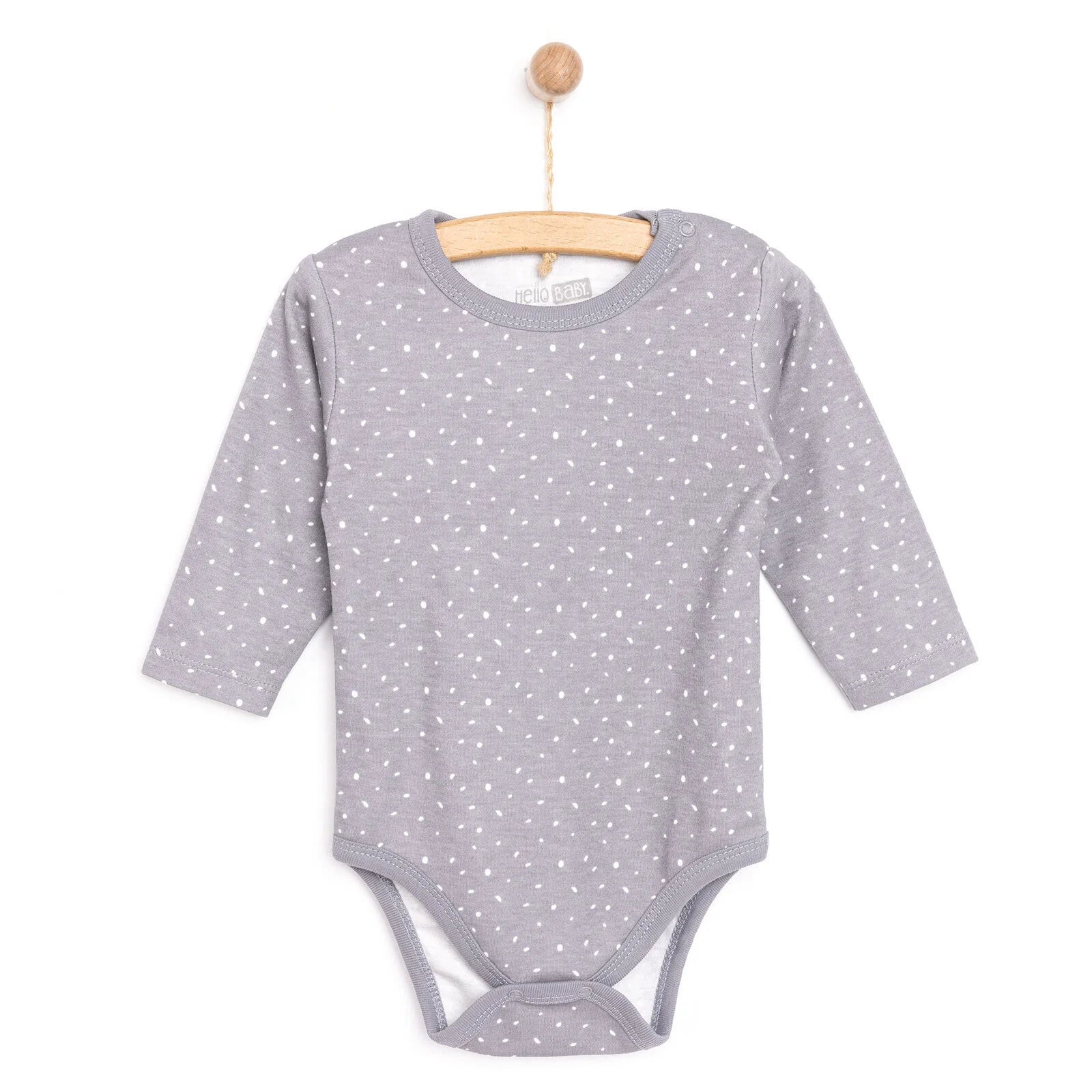 HelloBaby Girl Long Sleeve Bodysuit - Anthracite - ebebek - Black Friday