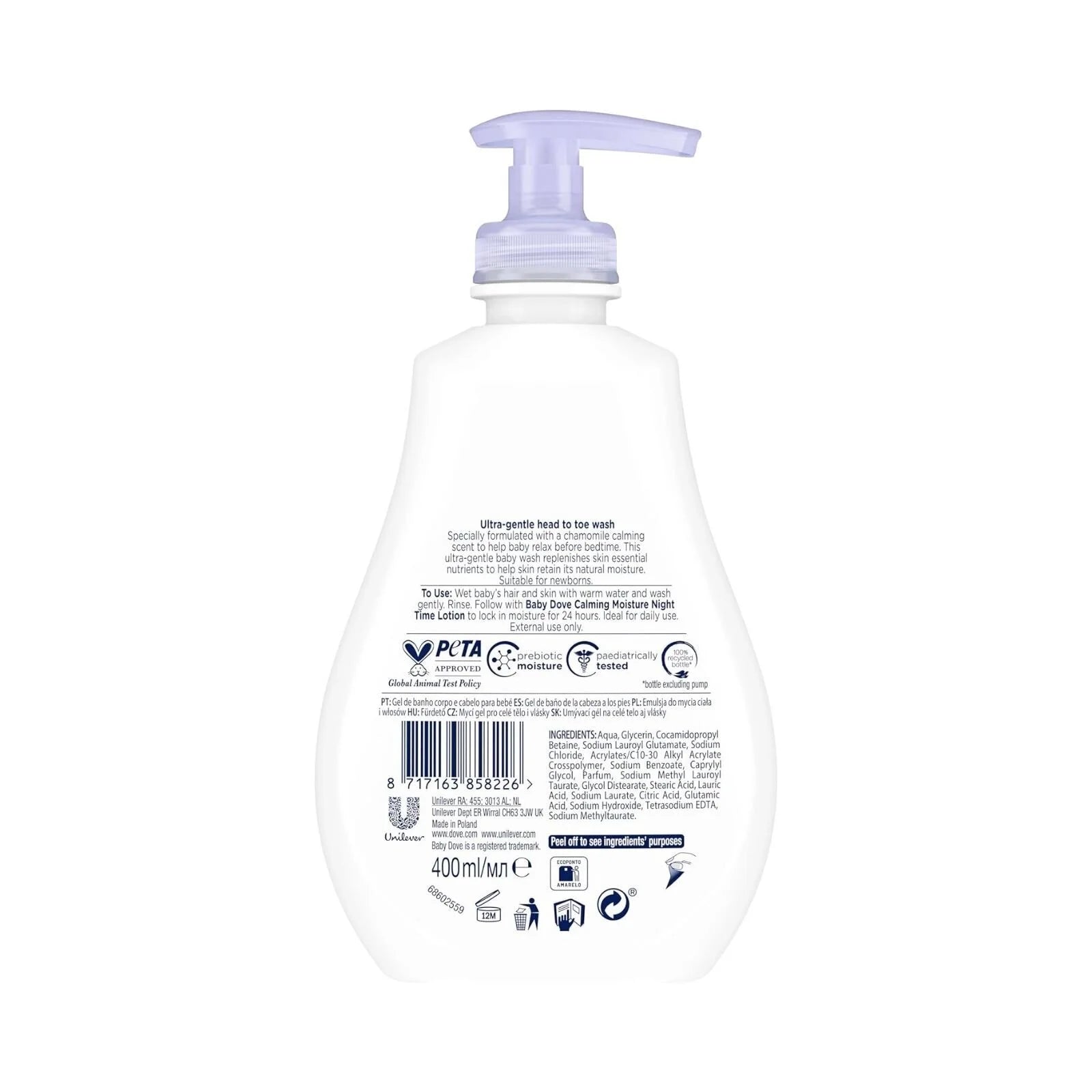 Dove Baby Calming Moisture Night Time Sensitive Wash 400ml - ebebek - Black Friday