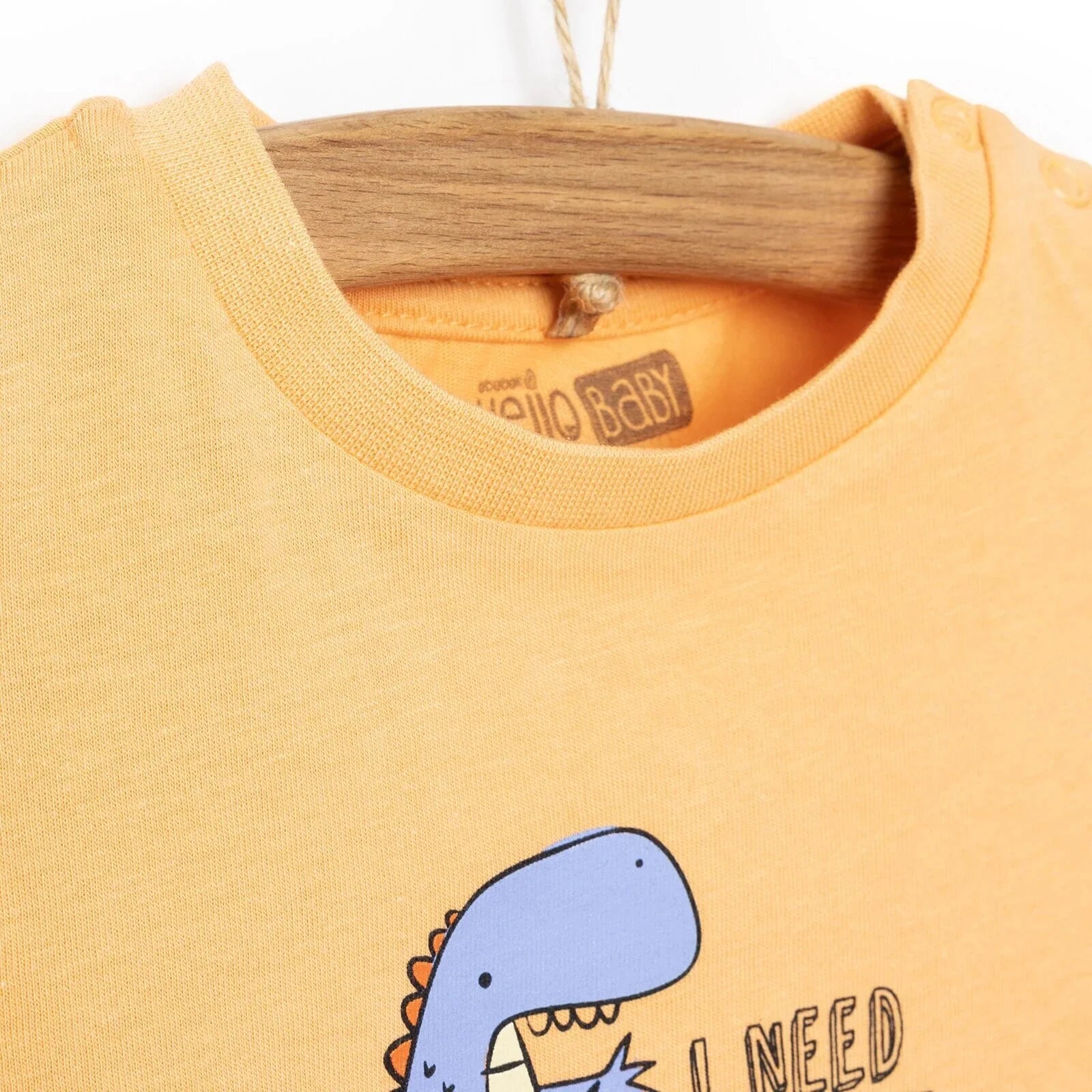 HelloBaby Basic Dinosour Printed Tshirt - Orange - ebebek - Black Friday