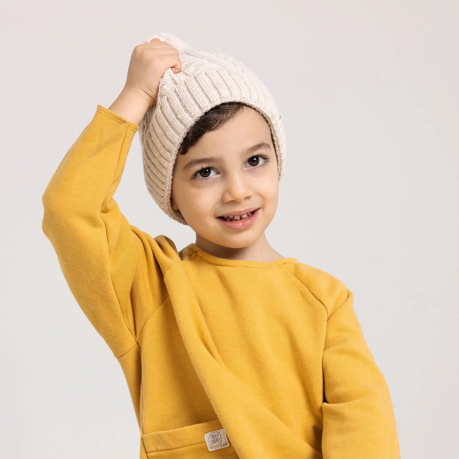 HelloBaby Unisex Beanie - Ecru - ebebek - Black Friday