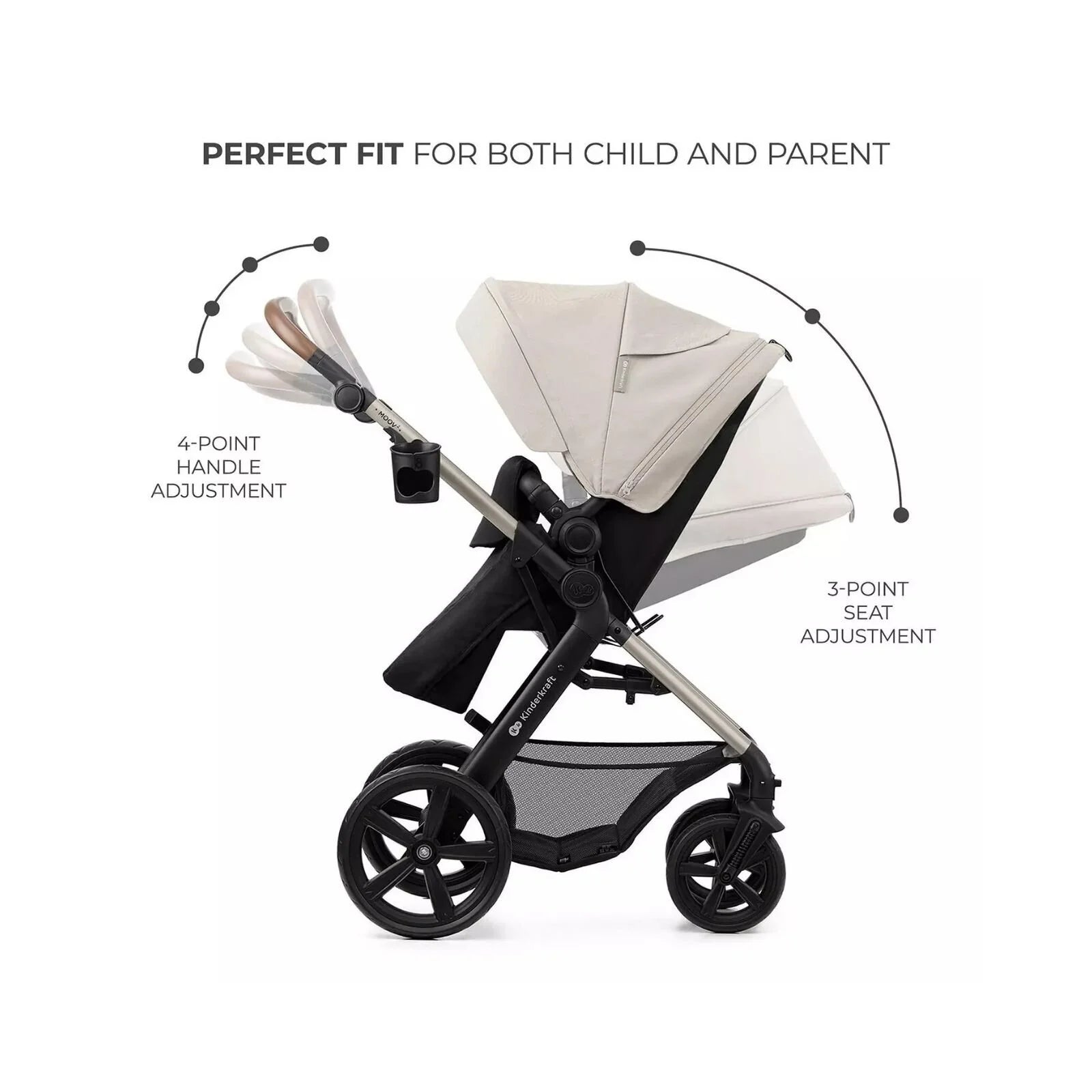 Kinderkraft Moov 2 3 - in - 1 Travel System - Grey - ebebek - Black Friday