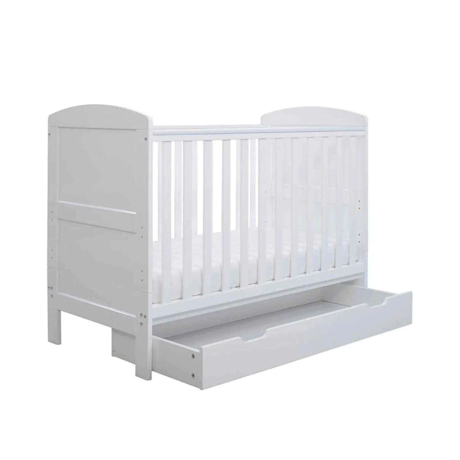 Ickle Bubba Coleby Mini Cot Bed & Under Drawer White - Premium Sprung Mattress - ebebek - Black Friday
