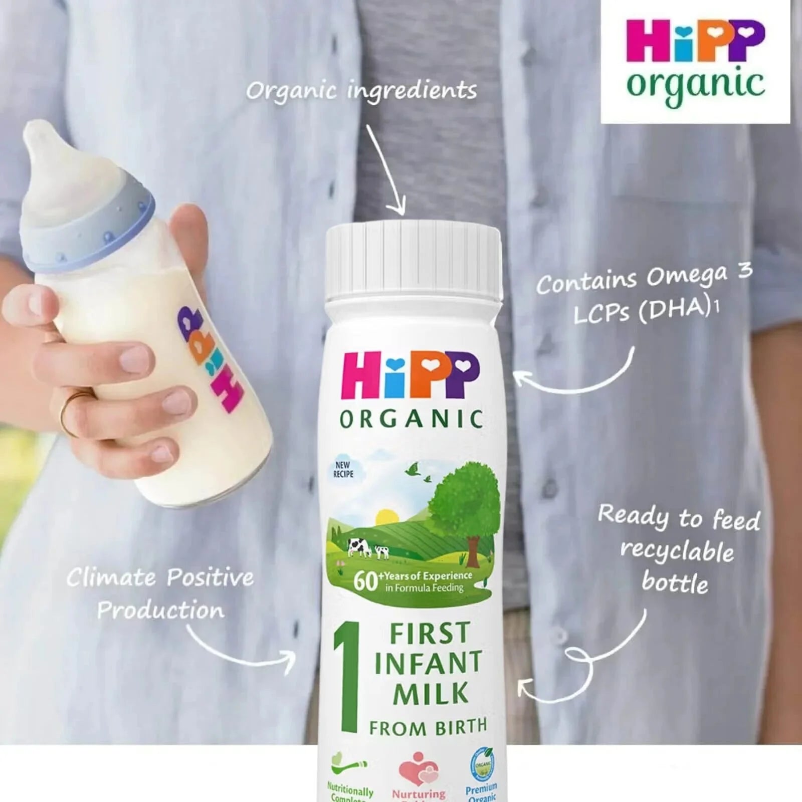 HiPP Organic 1 First Infant Ready to Feed Liquid Milk from Birth 200ml - ebebek - Black Friday