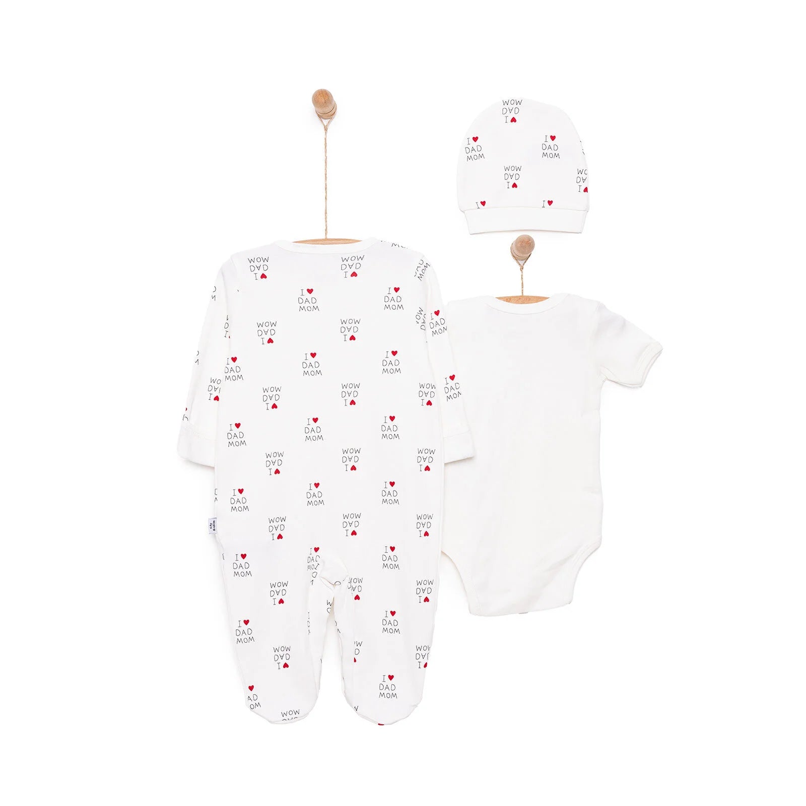 HelloBaby Newborn Baby Mom&Dad Jumpsuit - Ecru - ebebek - Black Friday