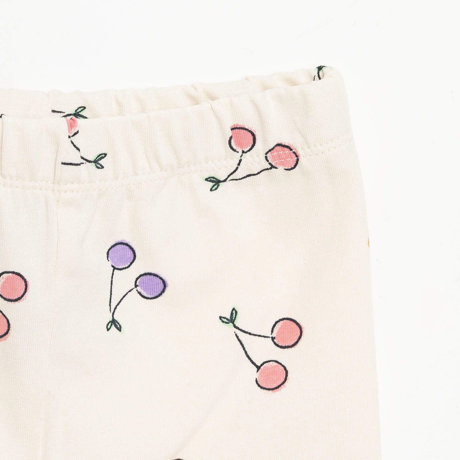 HelloBaby Girl Cherry Patterned Leggings - Ecru - ebebek - Black Friday