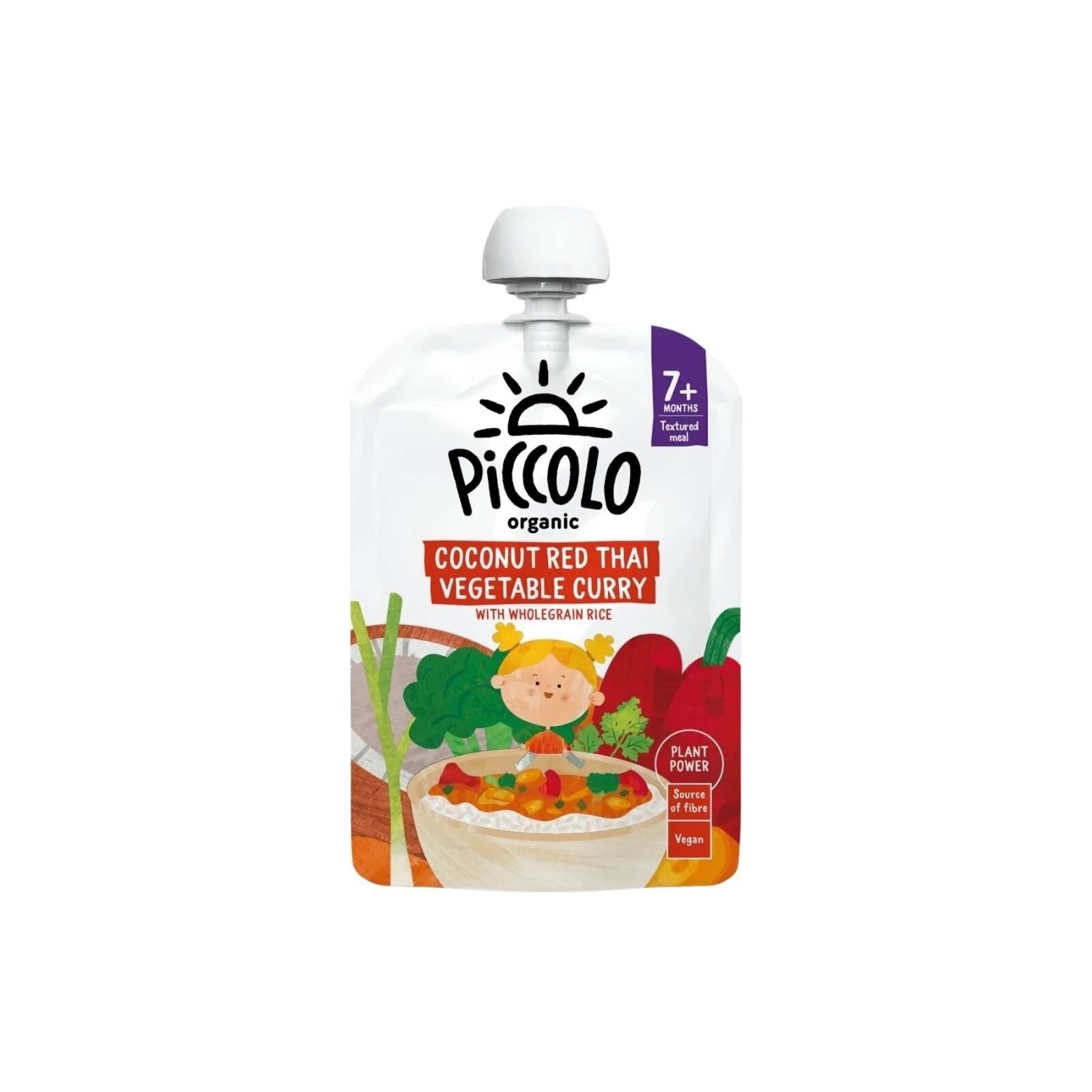 Piccolo Organic Coconut Red Thai Vegetable Curry 7+ months 130g - ebebek - Black Friday