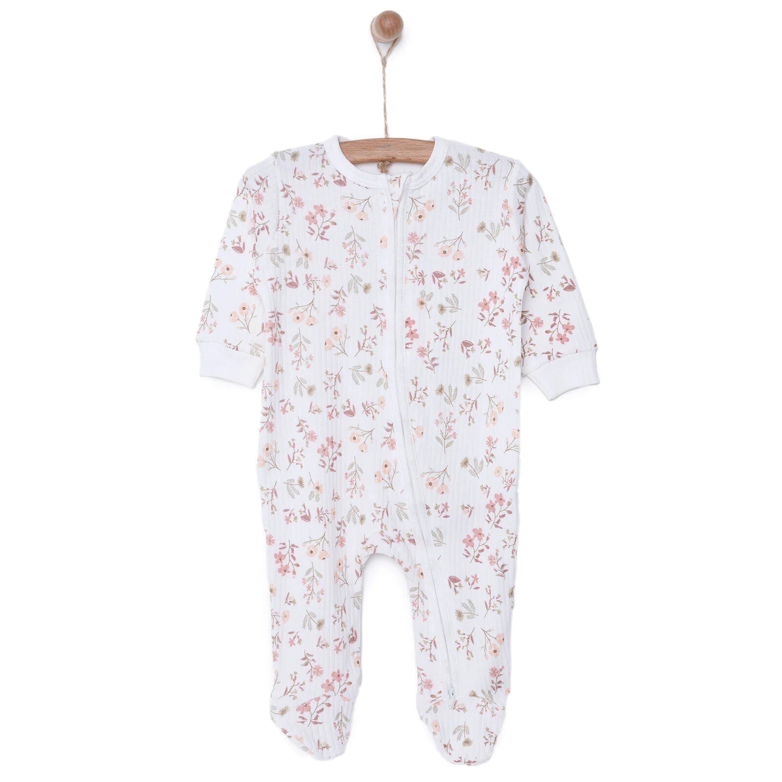Tiffany Newborn Baby Girl Footed Jumpsuit - Ecru - ebebek - Black Friday