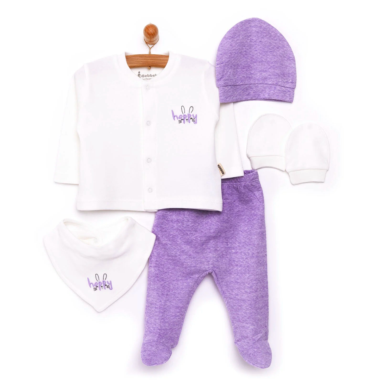 Bebbek Baby Girl 5 pcs Newborn Gift Starter Set - Lilac - ebebek - Black Friday