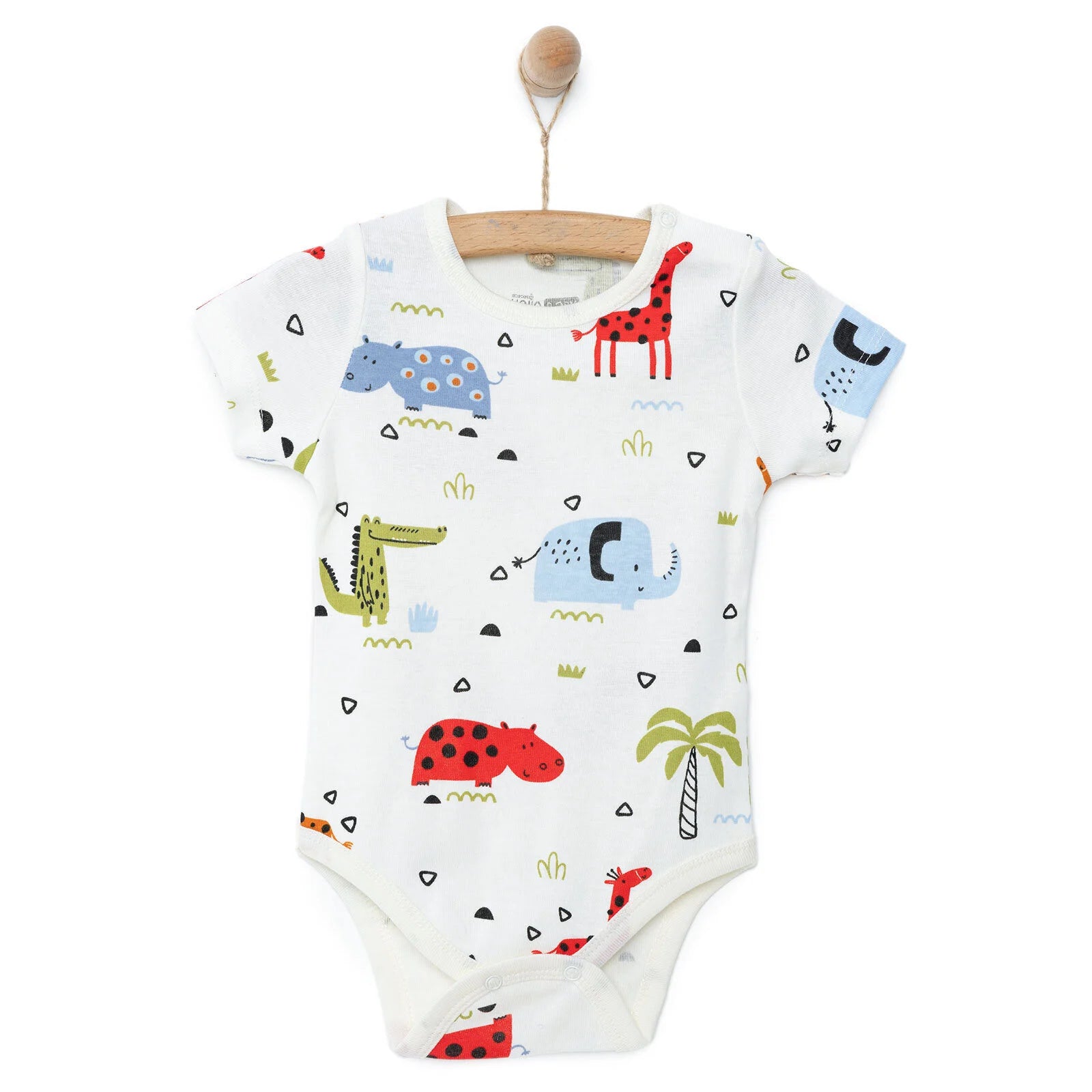 HelloBaby Boy Short Sleeve Body - Ecru - ebebek - Black Friday