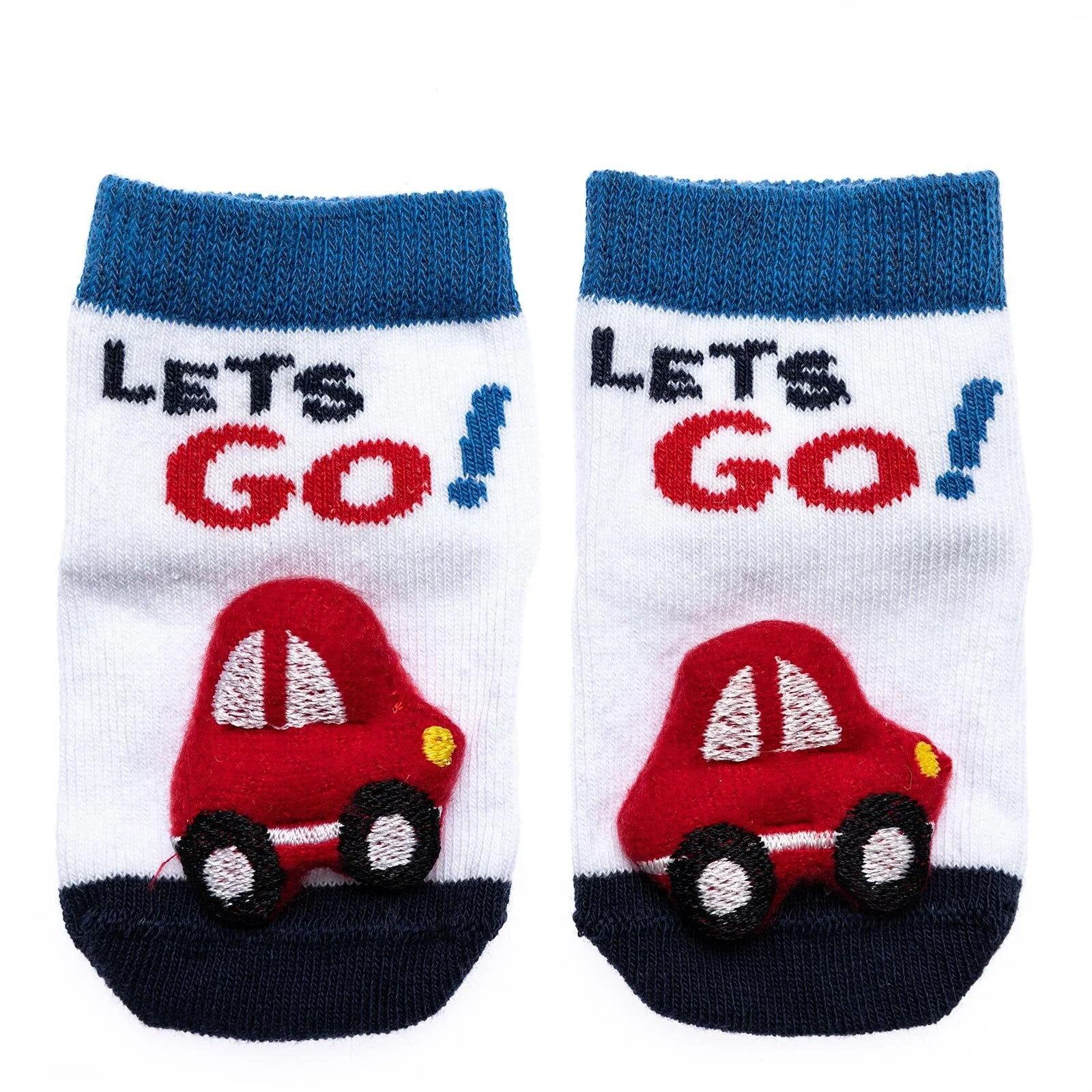 HelloBaby Boy Rattle Baby Socks - Blue - ebebek - Black Friday