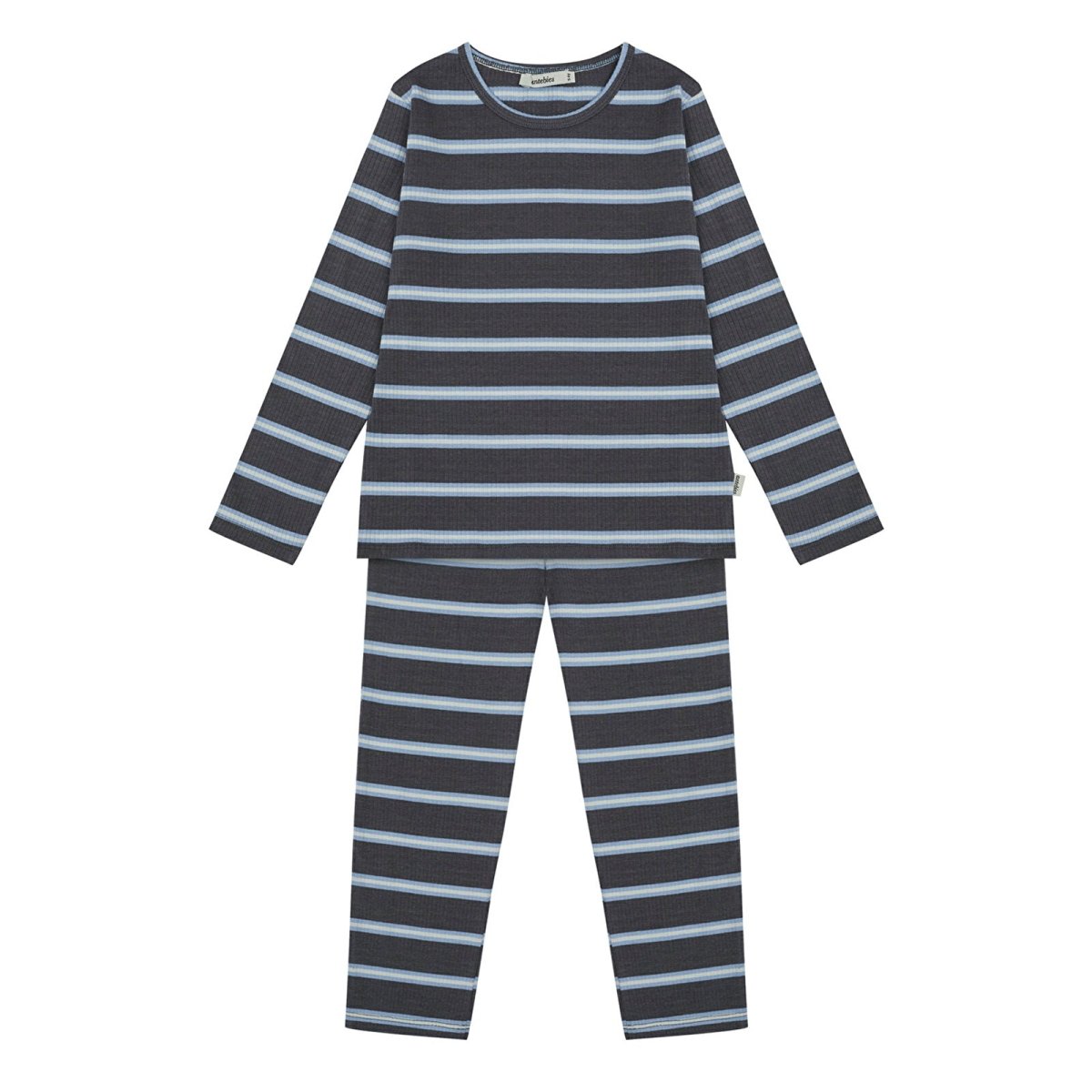 Antebies Bold Stripe Rib Pyjama Anthracite - ebebek - Black Friday