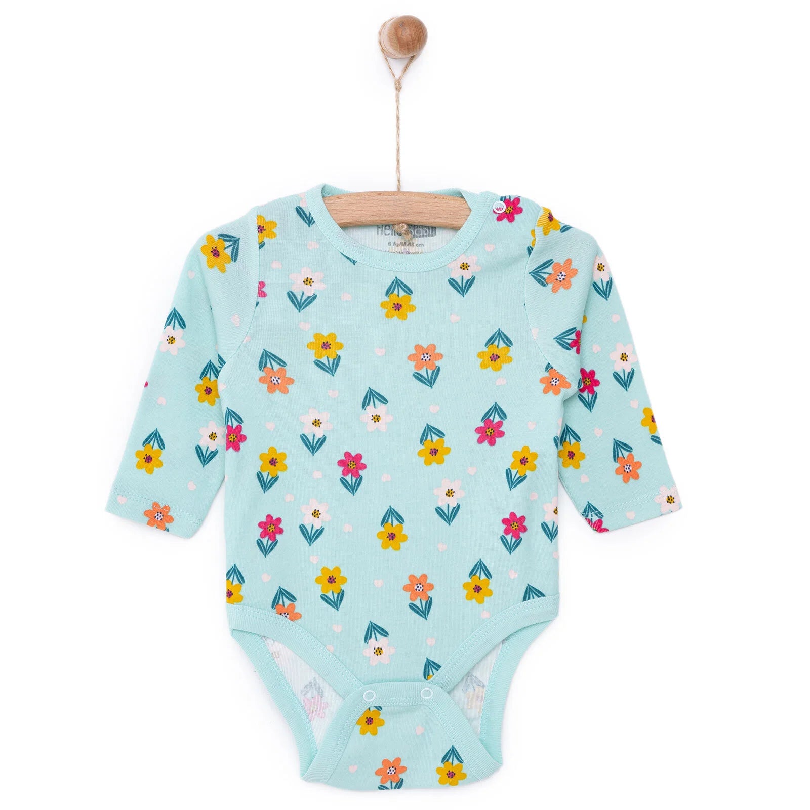 HelloBaby Girl Long Sleeve Bodysuit - Green - ebebek - Black Friday