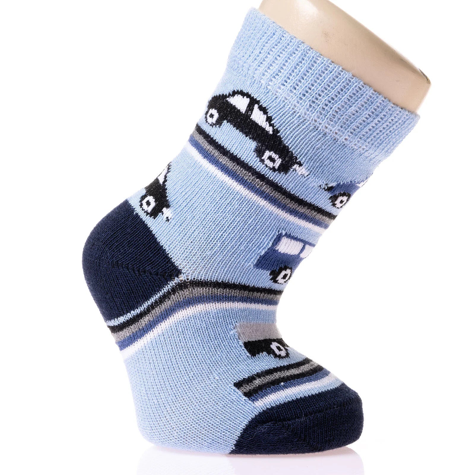 HelloBaby Baby Boy Car Patterned Socks 5 Pcs - Blue - ebebek - Black Friday