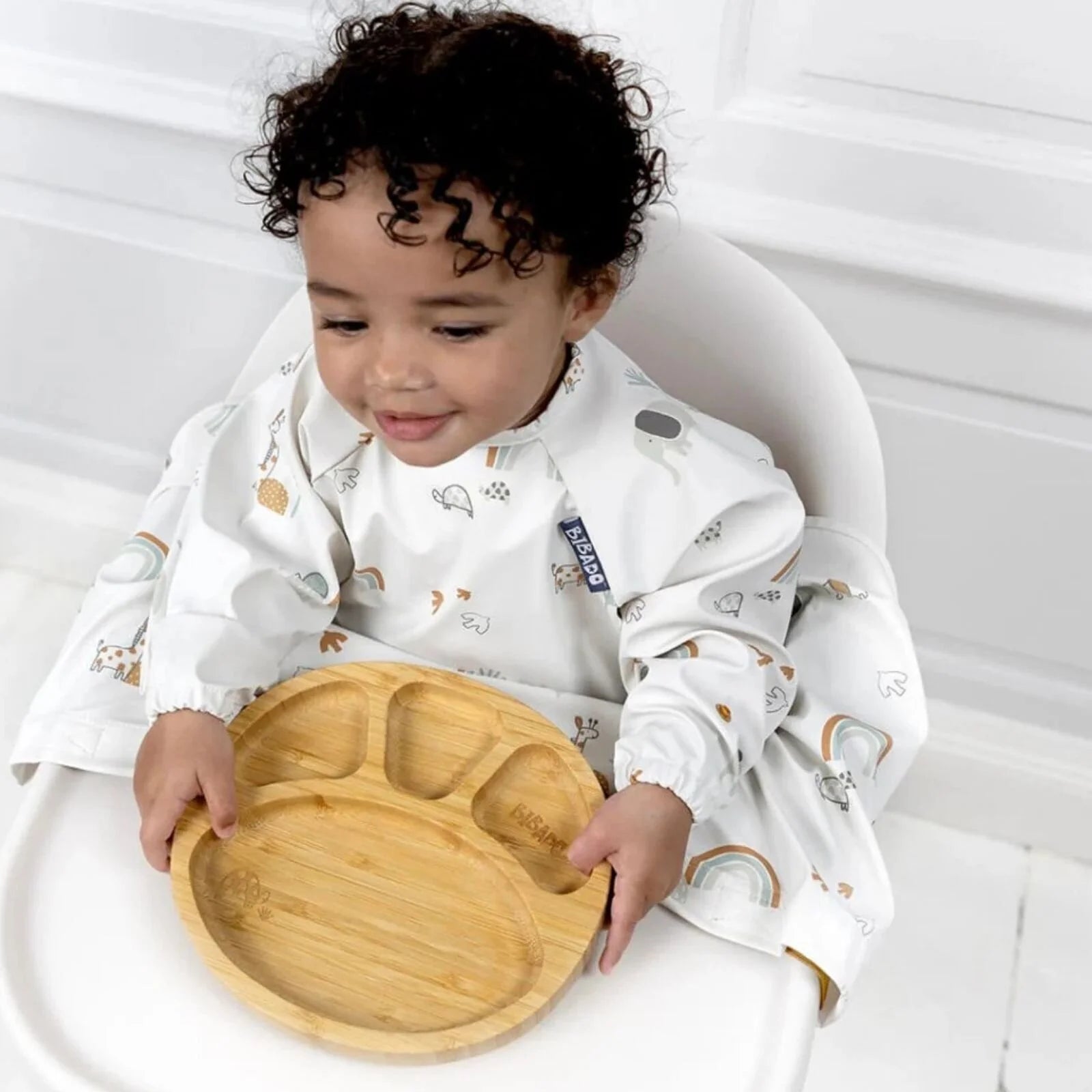 Bibado Natural Bamboo Suction Divider Plate - Fawn - ebebek - Black Friday