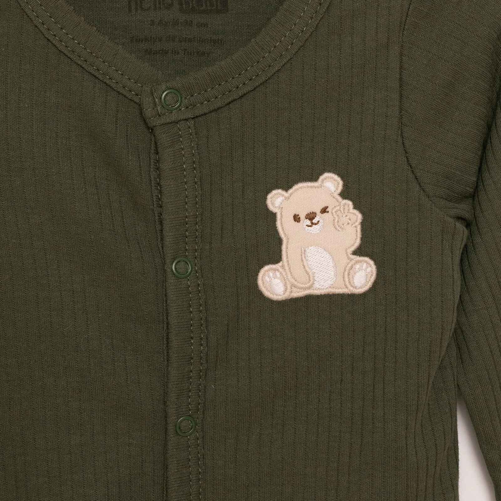 HelloBaby Newborn Boy Footed Jumpsuit - Dark Green - ebebek - Black Friday