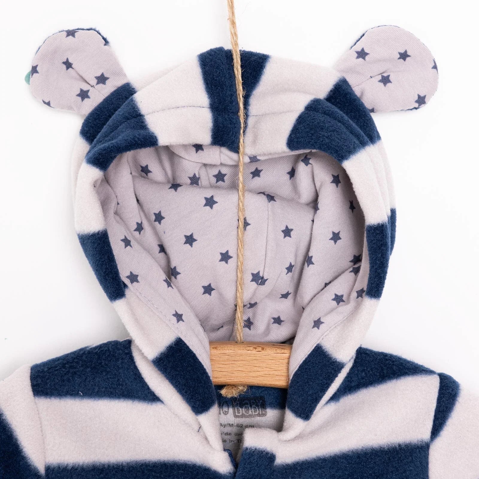 HelloBaby Newborn Baby Boy Fleece Hooded - Navy Blue - ebebek - Black Friday