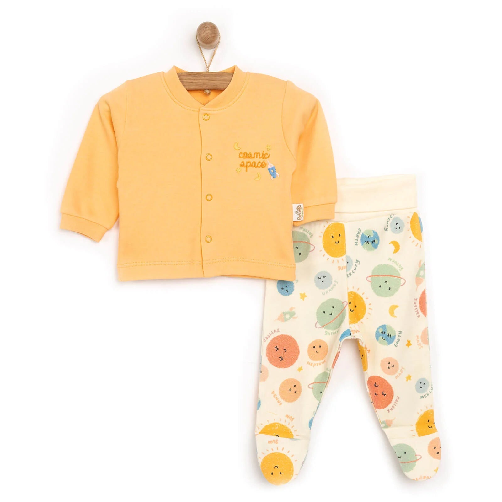 Bebetto Newborn Organic Cosmic Space Body - Orange - ebebek - Black Friday