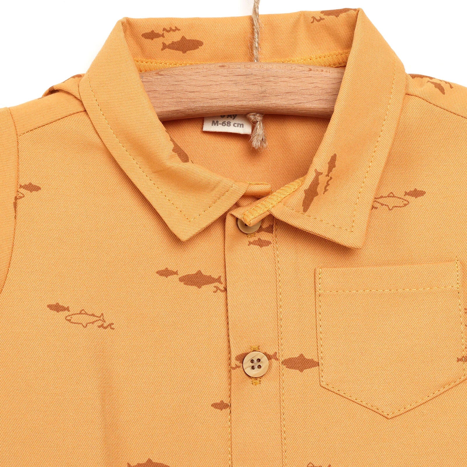 Bebbek Baby Shark Short Sleeve Jumpsuit - Orange - ebebek - Black Friday