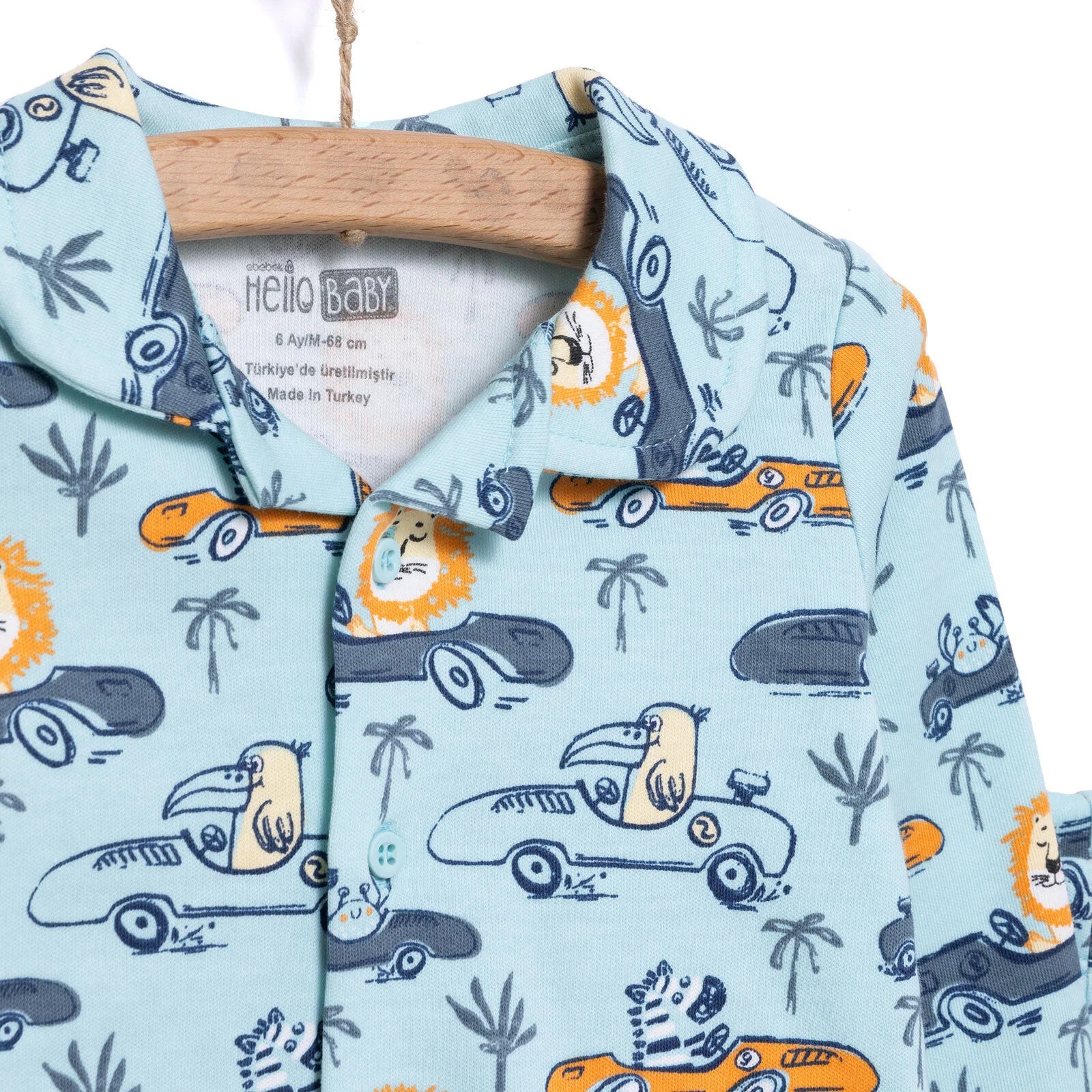 HelloBaby Boy Long Sleeve Pyjamas Set - Green - ebebek - Black Friday