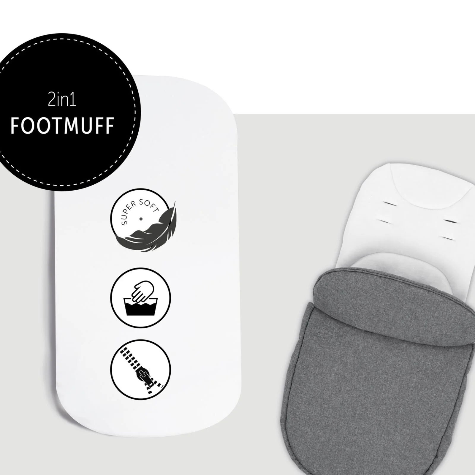 Hauck Atlantic Twin Double Stroller - Grey - ebebek - Black Friday