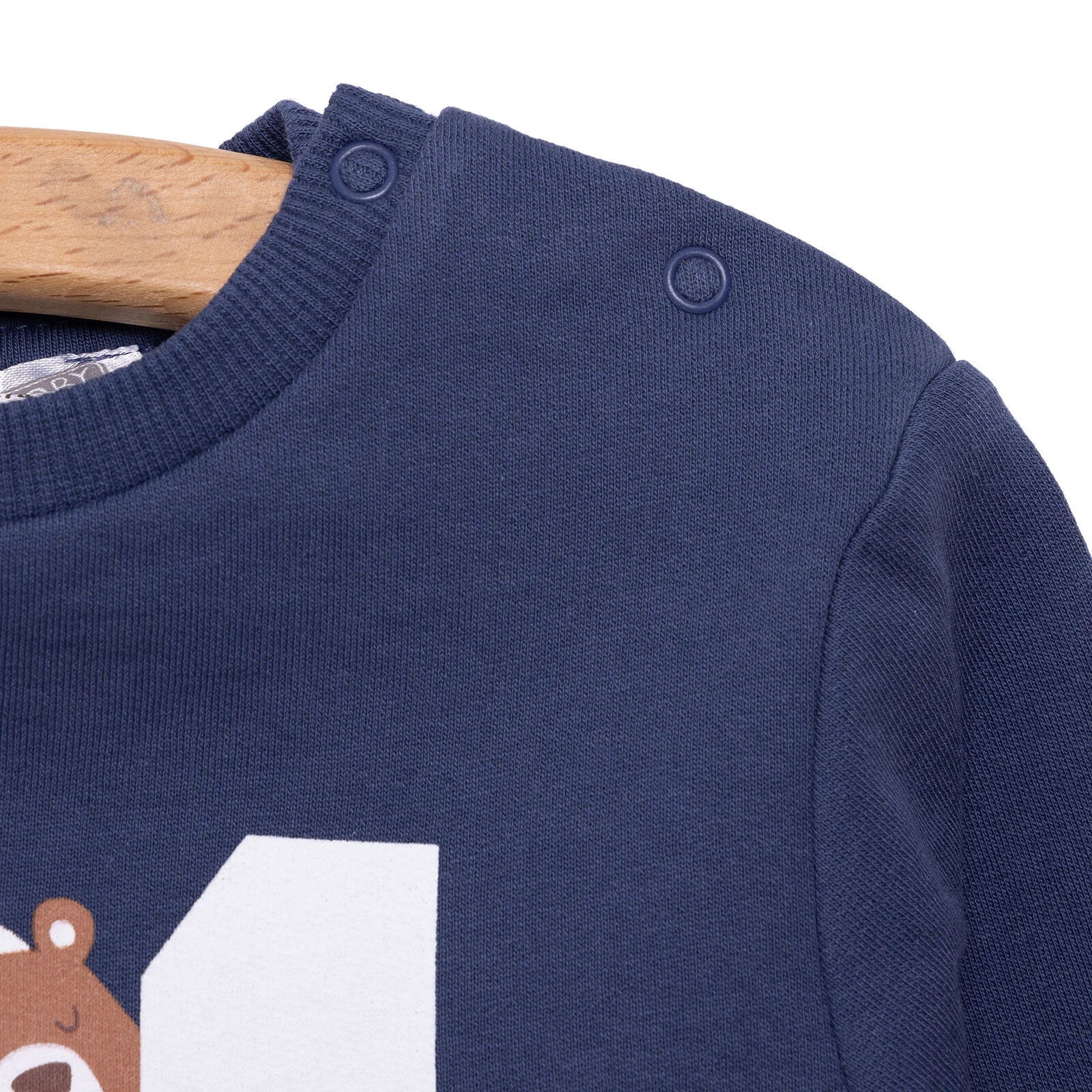 HelloBaby Basic Low Raised Lion Printed Sweatshirt - Navy Blue - ebebek - Black Friday