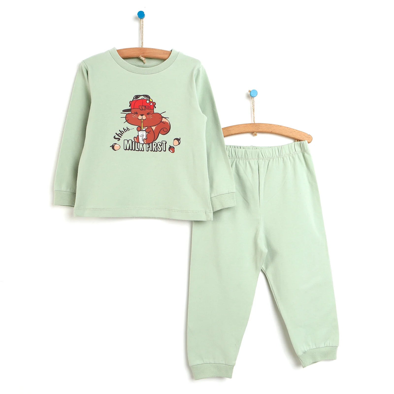 HelloBaby Basic Baby Boy Pyjamas Set - Green - ebebek - Black Friday