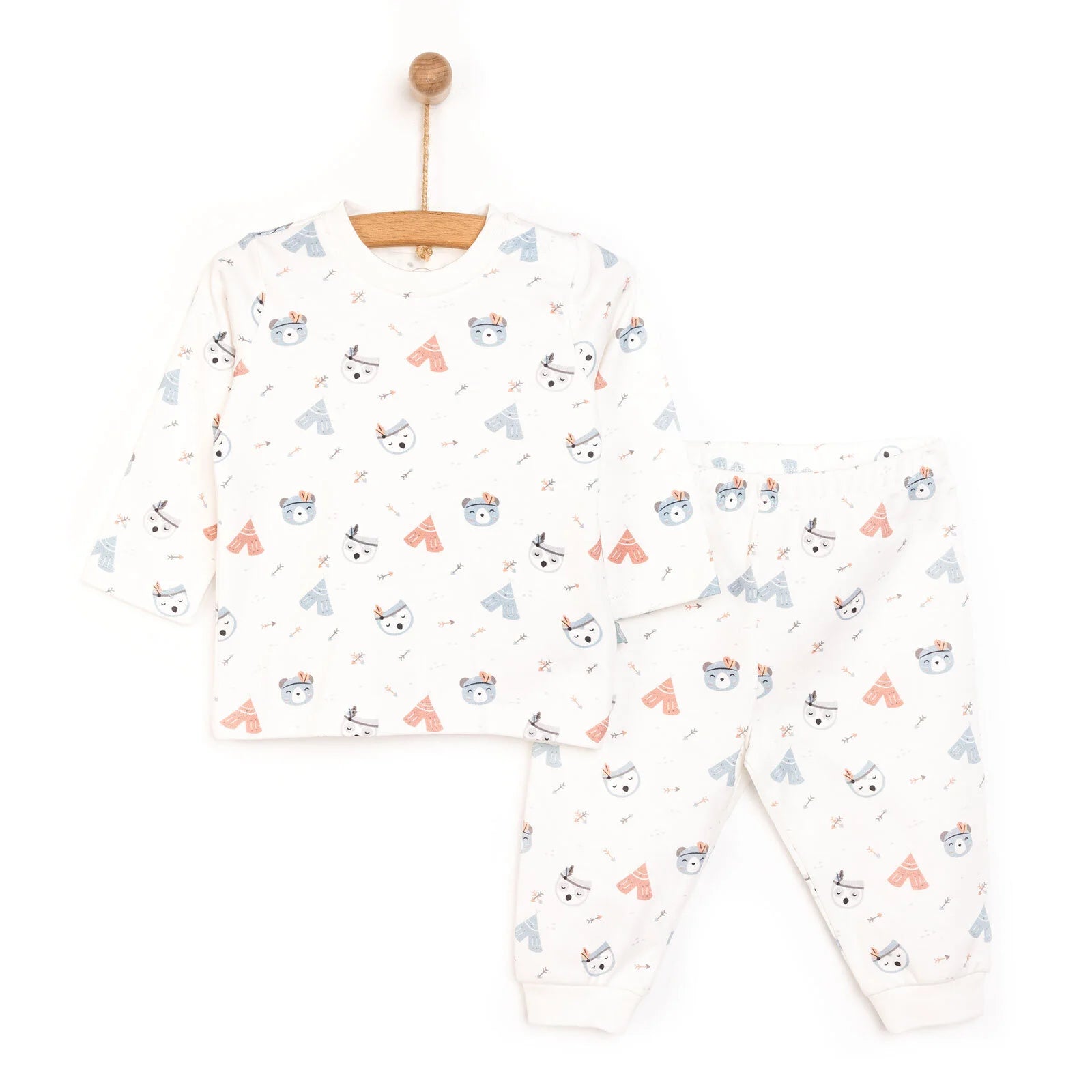 Pambuliq Baby Boy Long Sleeve Pyjamas Set - Grey - ebebek - Black Friday