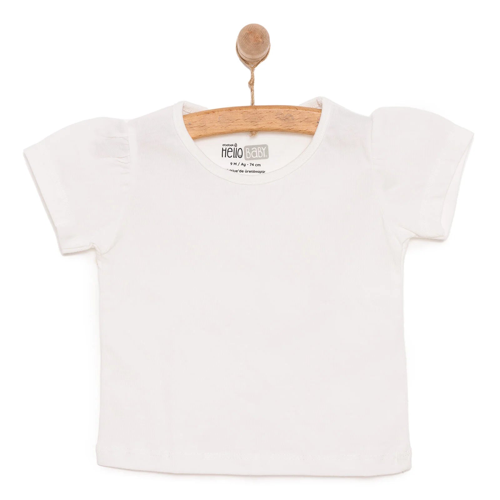 HelloBaby Baby Girl Basic Tshirt - Ecru - ebebek - Black Friday