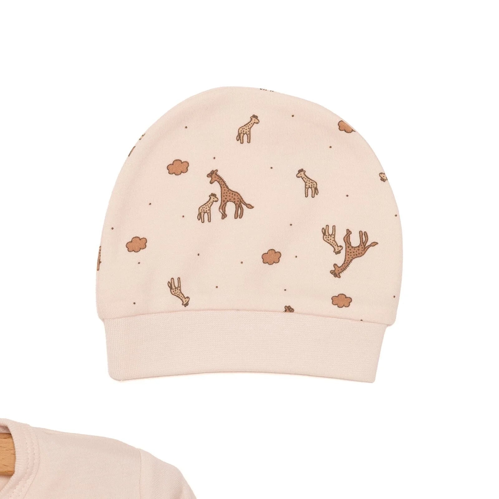 HelloBaby Unisex Top - Hat - Footed Bottom - Ecru - ebebek - Black Friday