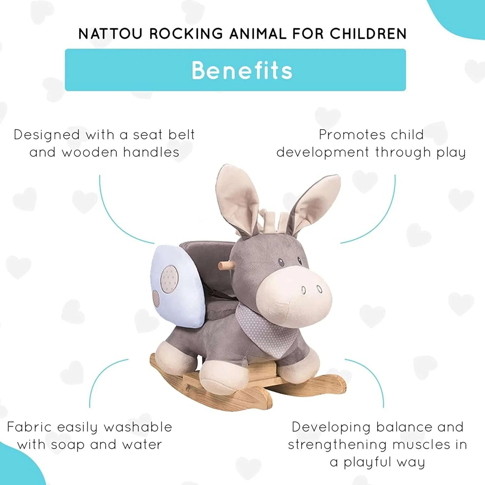 Nattou Cappuccino Donkey Rocker - Nattou - ebebek
