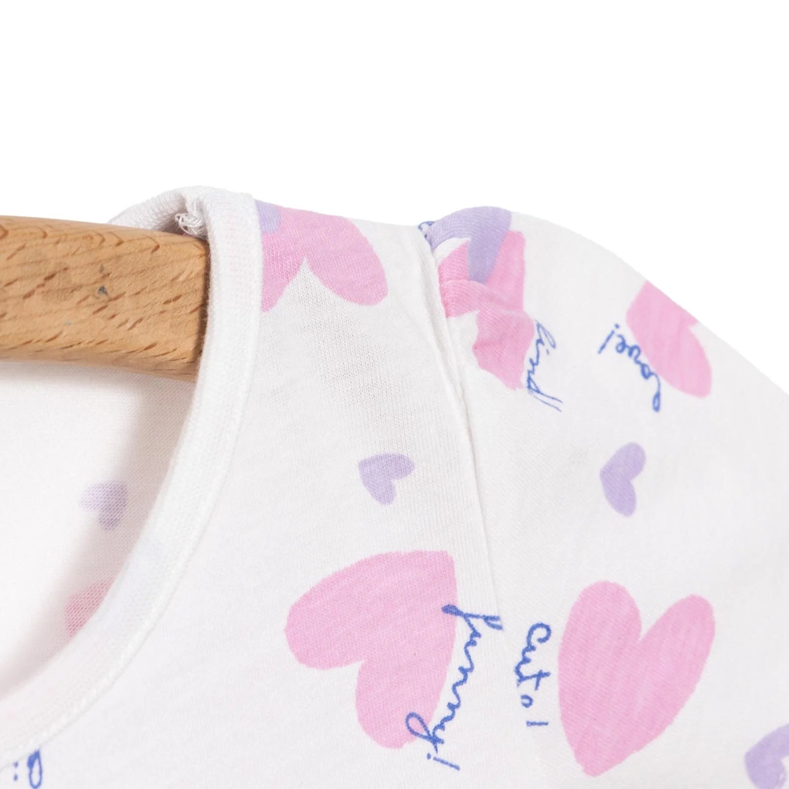 HelloBaby Basic Girl Hearts Patterned T-shirt - Ecru - ebebek - Black Friday