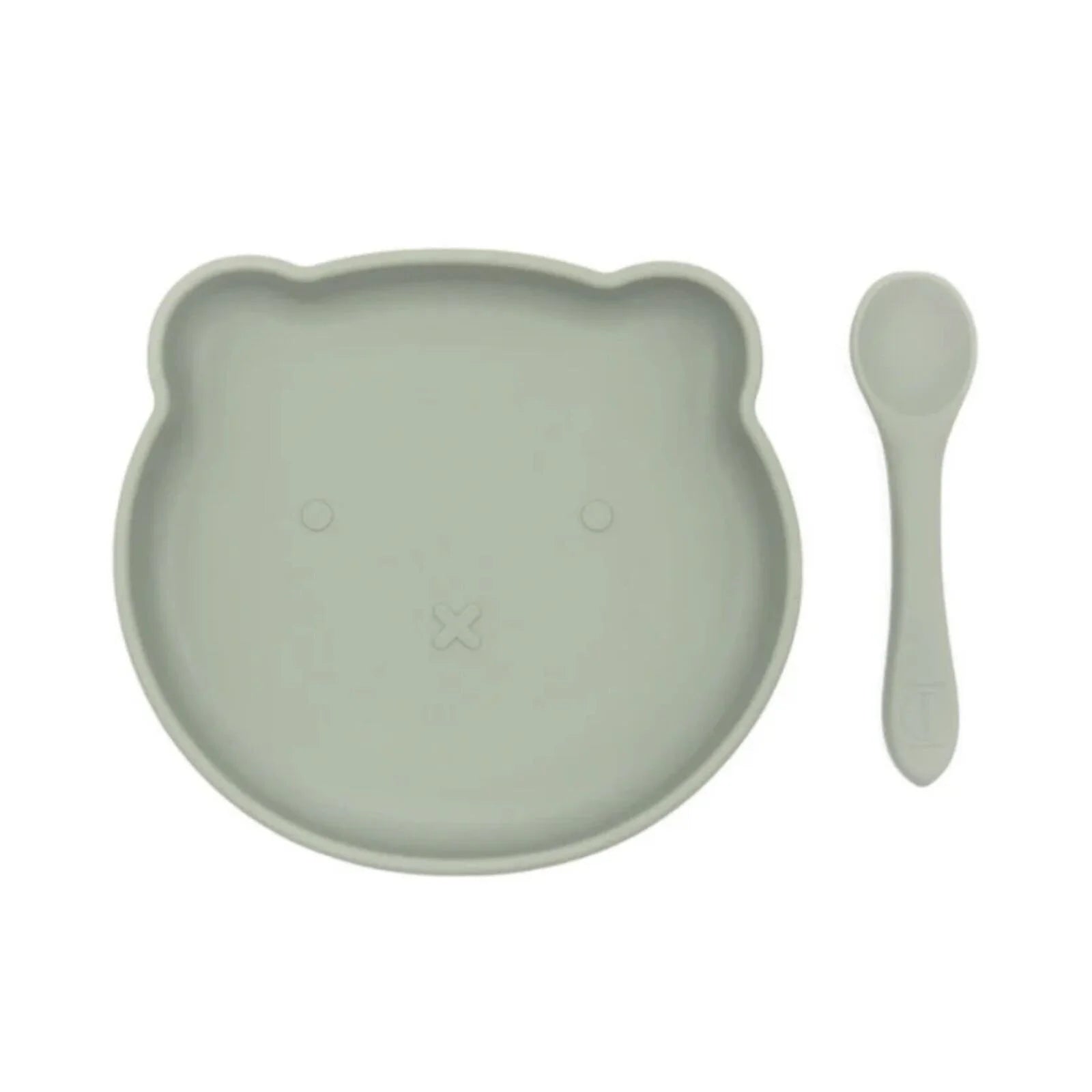 BLW Essentials Bear Plate and Spoon - Sage - ebebek - Black Friday