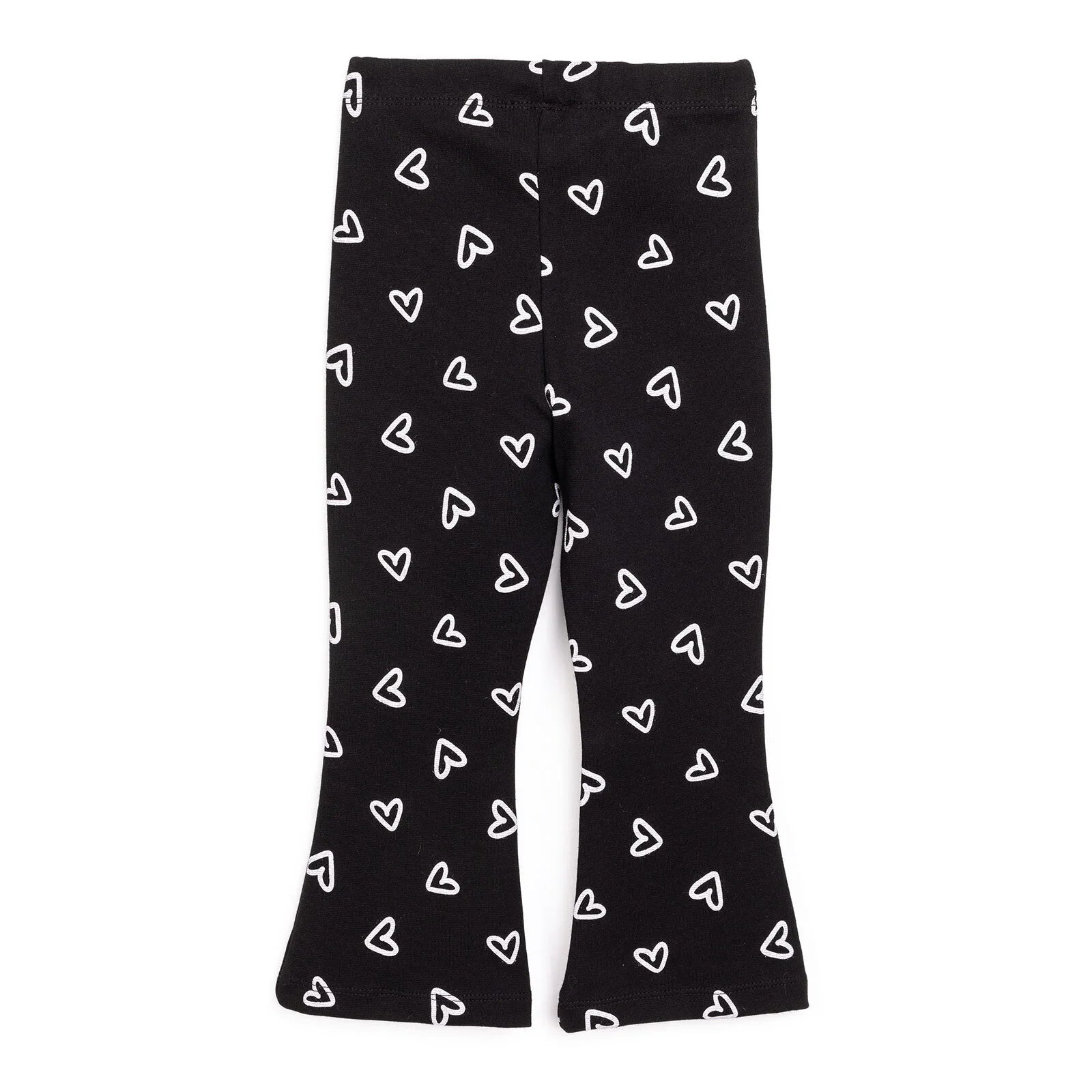 HelloBaby Basic Girl Heart Patterns Flare Leggings - Black - ebebek - Black Friday