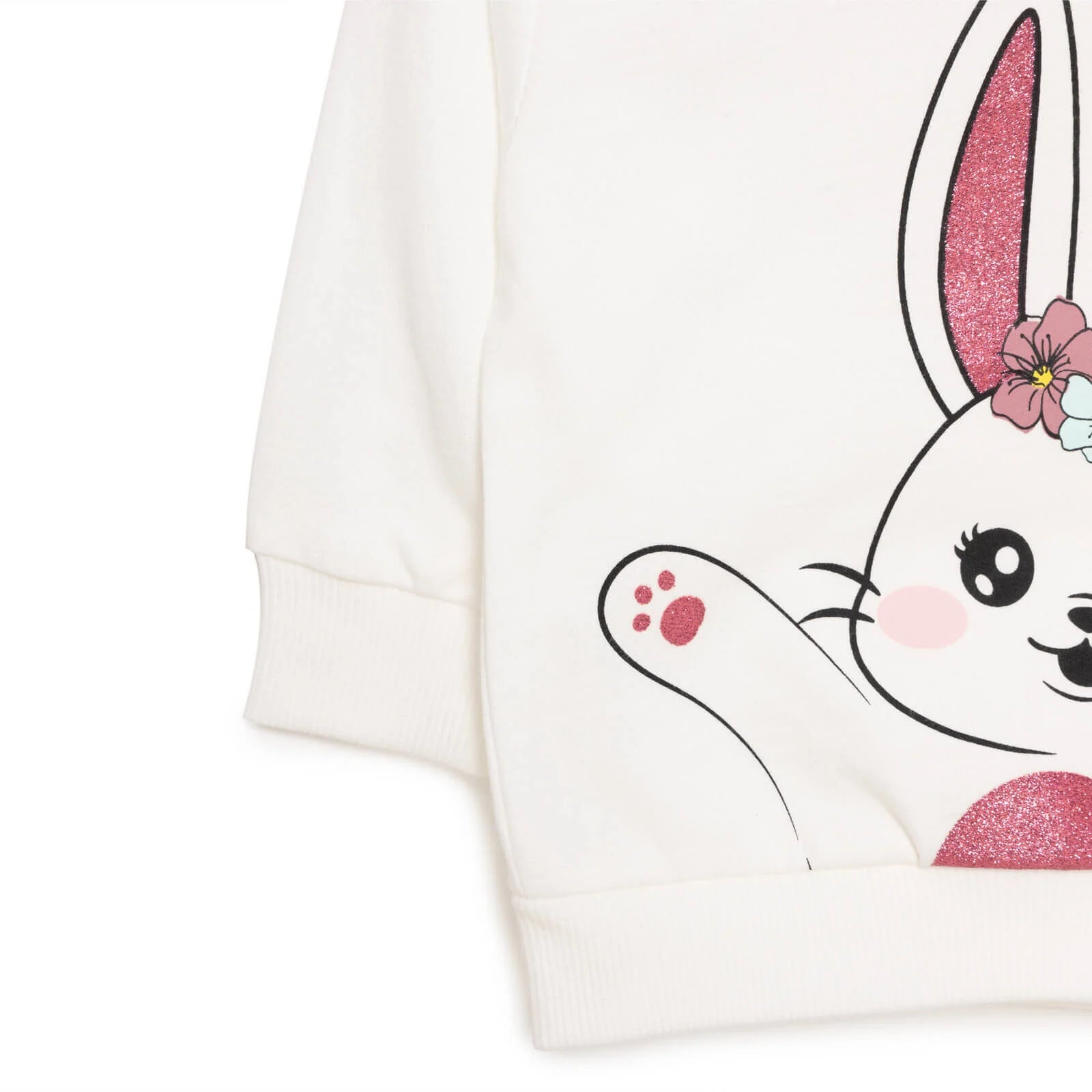 HelloBaby Baby Girl Rabbit Printed Sweatshirt - Ecru - ebebek - Black Friday